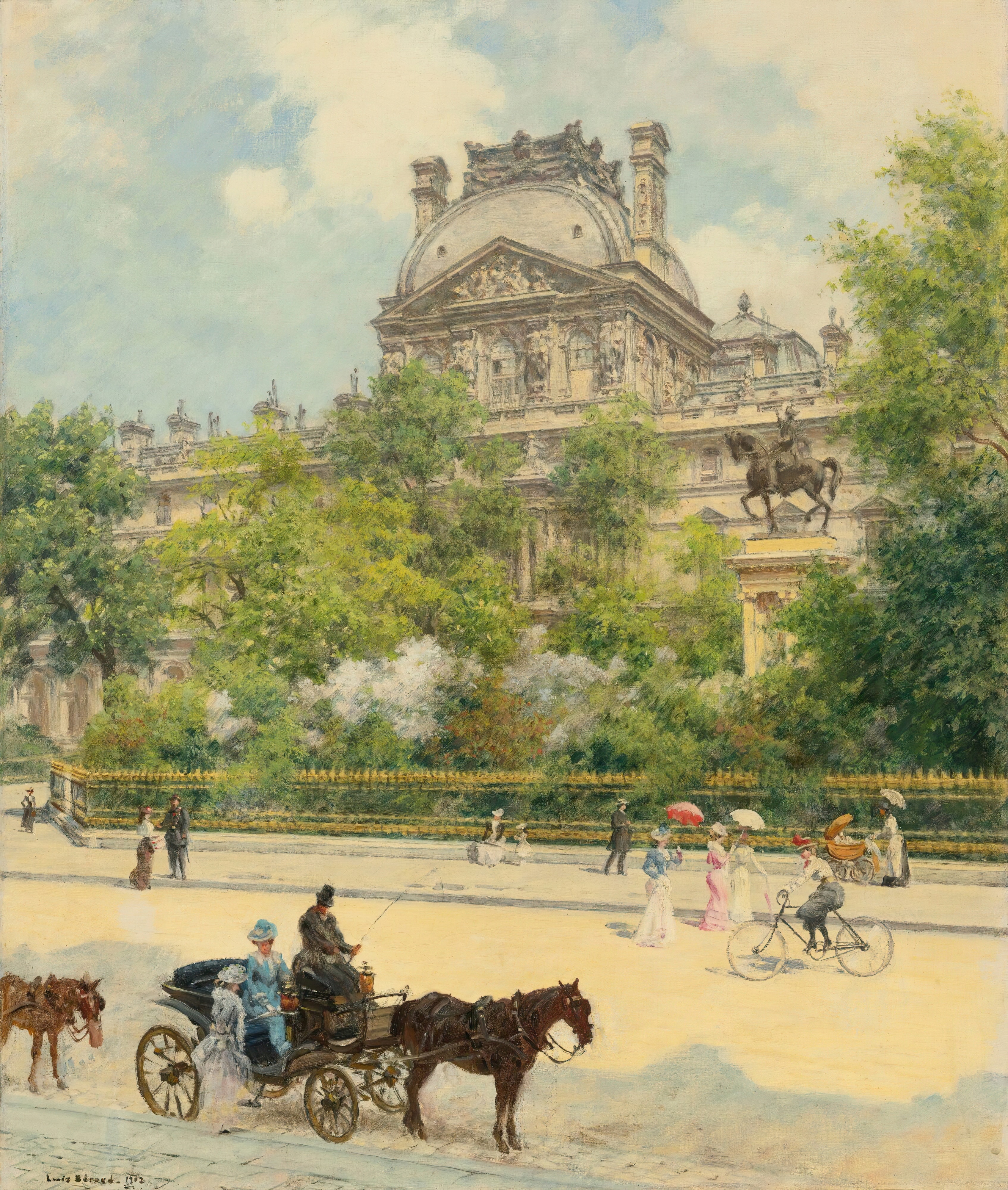 La Place du Louvre by Louis Béroud