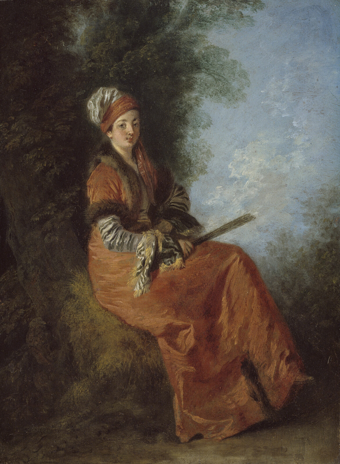 A work made of oil on panel.