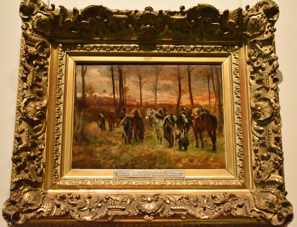 Petit poste de Grand'Garde, 8e Hussards en 1803 by Jean-Louis-Ernest Meissonier