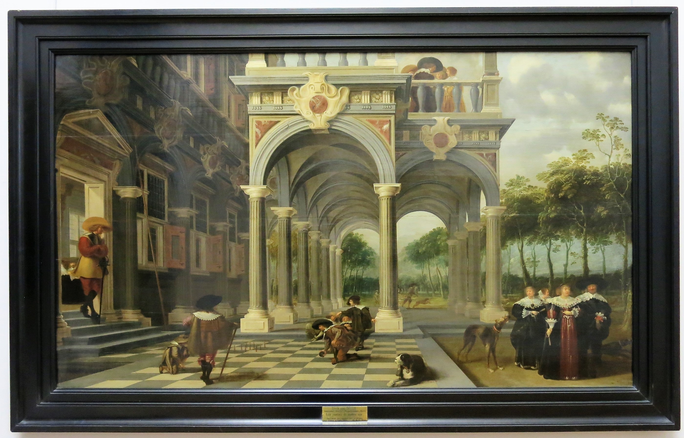 Les joueurs de quille - Dirck van Delen (Louvre, MNR 695) by Tangopaso