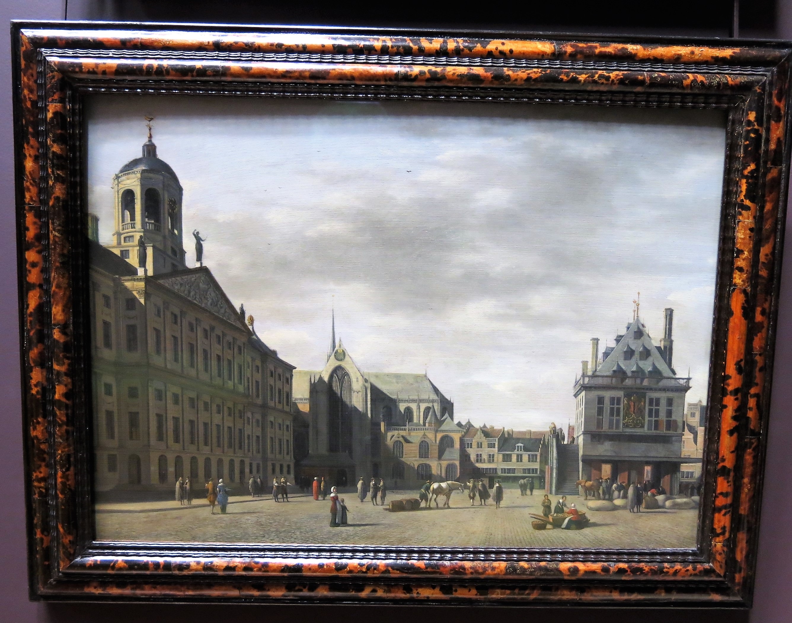 La place du Dam avec le nouvel hotel ville d'Amsterdam - Gerrit Berckheyde (Louvre, RF 2341) by Tangopaso