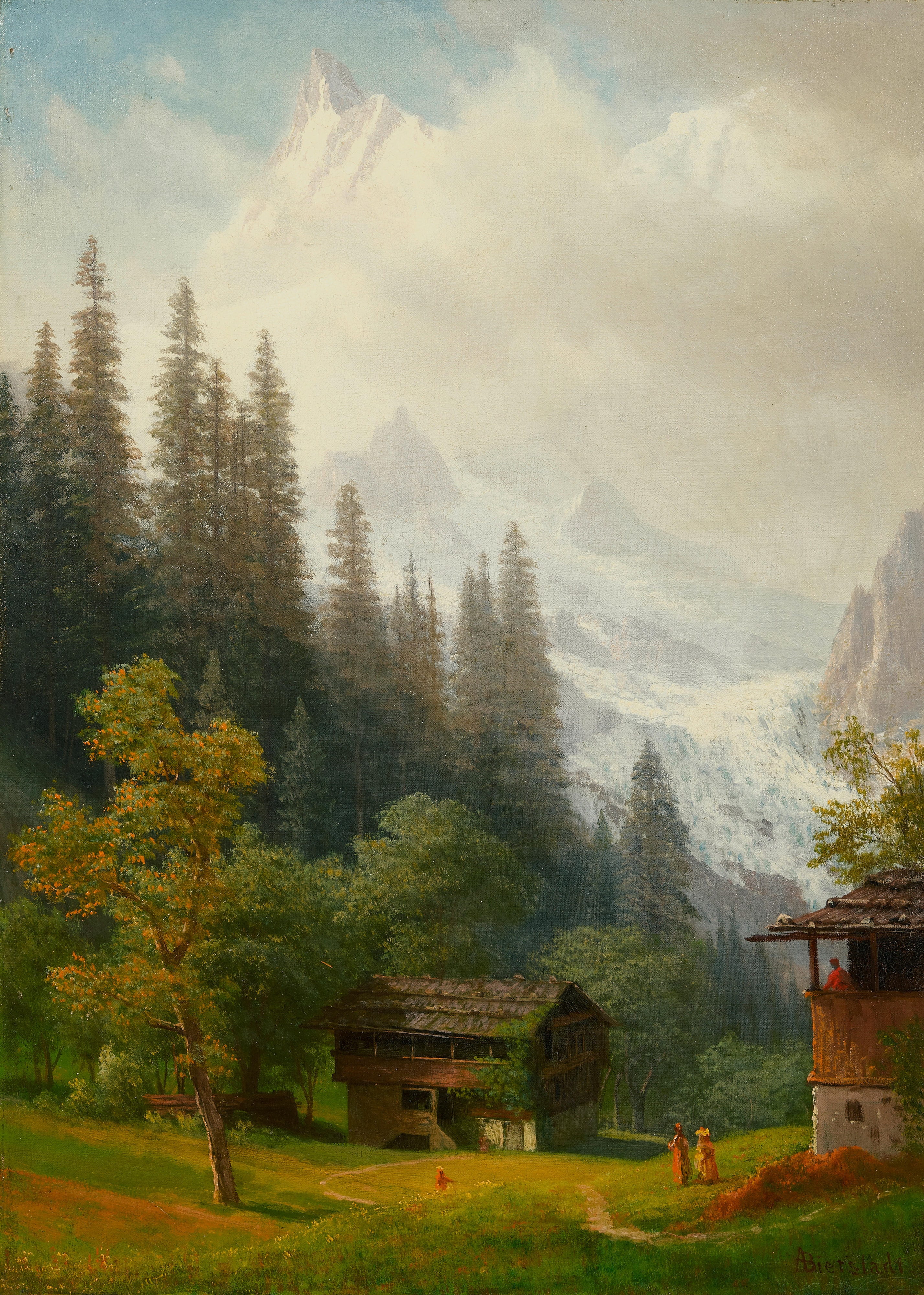 Alpine Scene by Albert Bierstadt