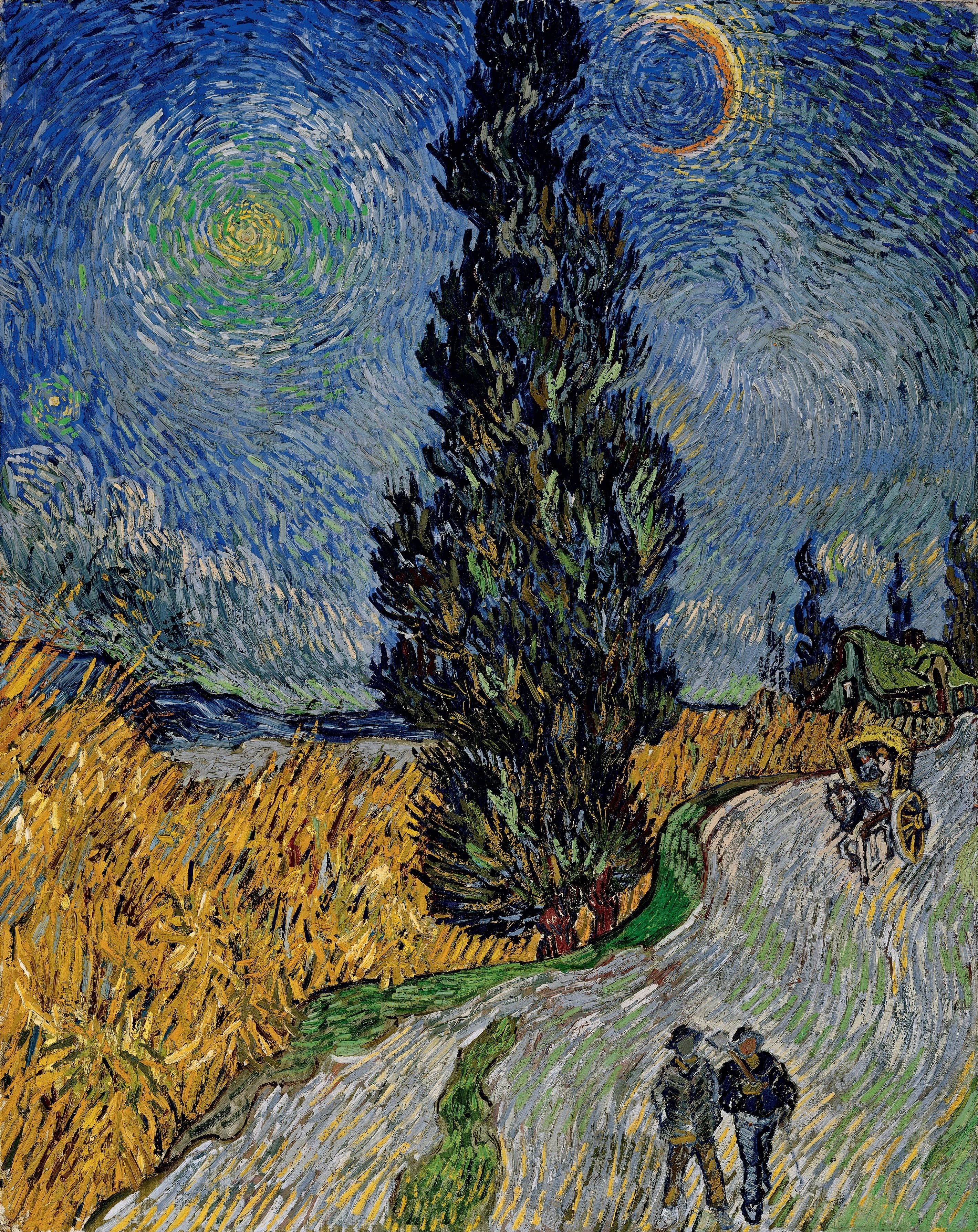 Road with Cypress and Star, 1890, by Vincent van Gogh