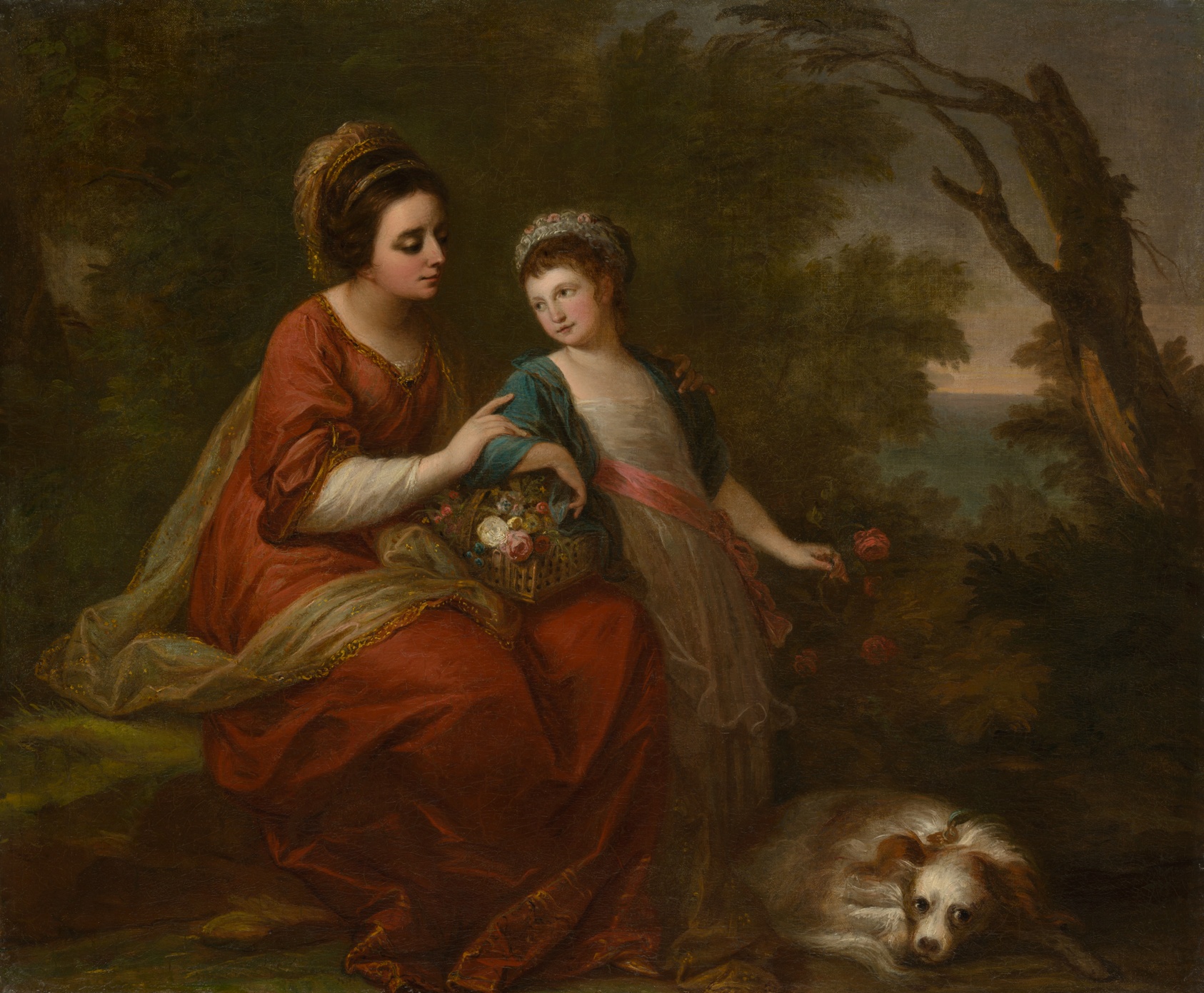 A work made of oil on canvas.