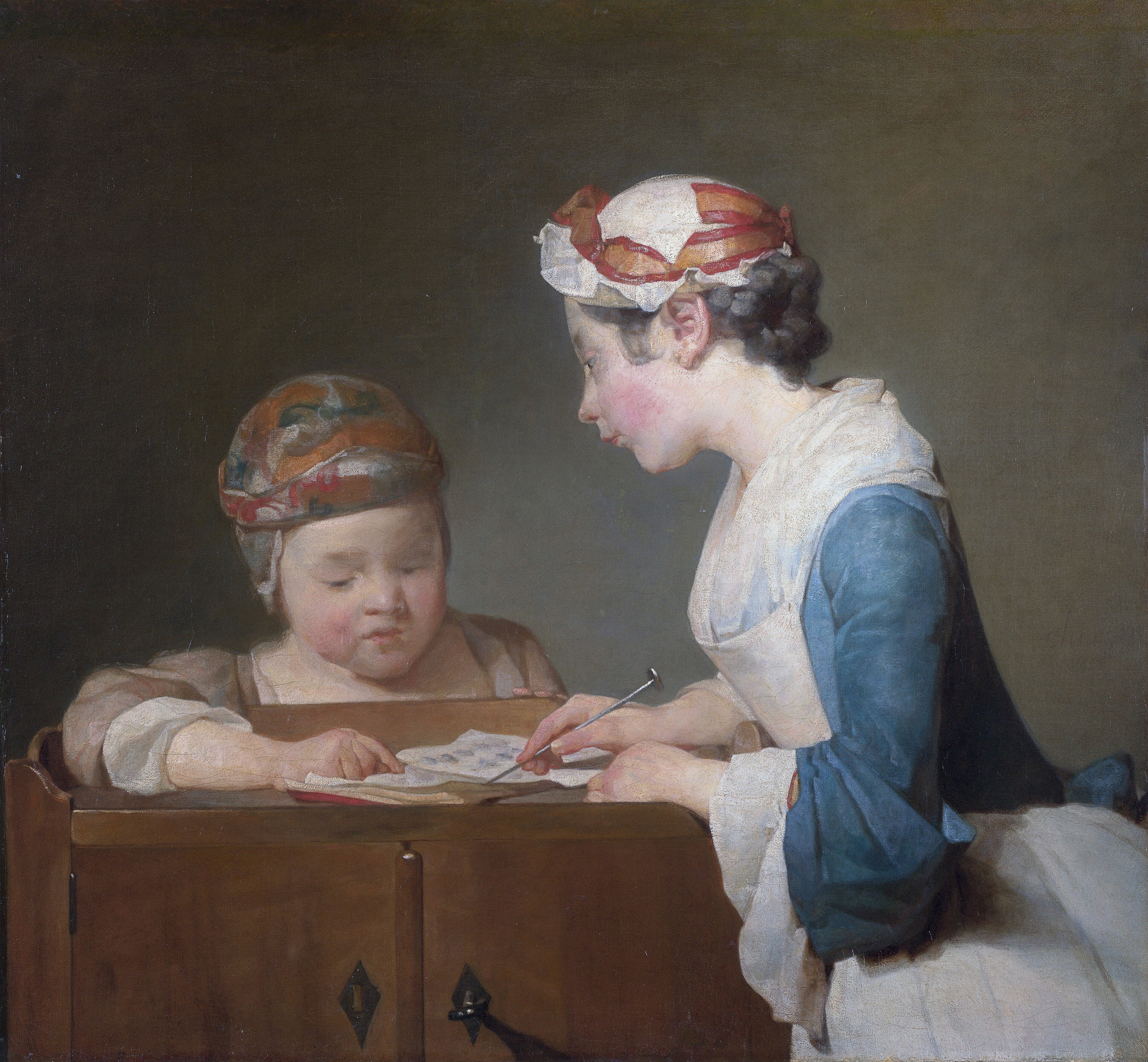 The Young Schoolmistress by Jean-Baptiste-Siméon Chardin