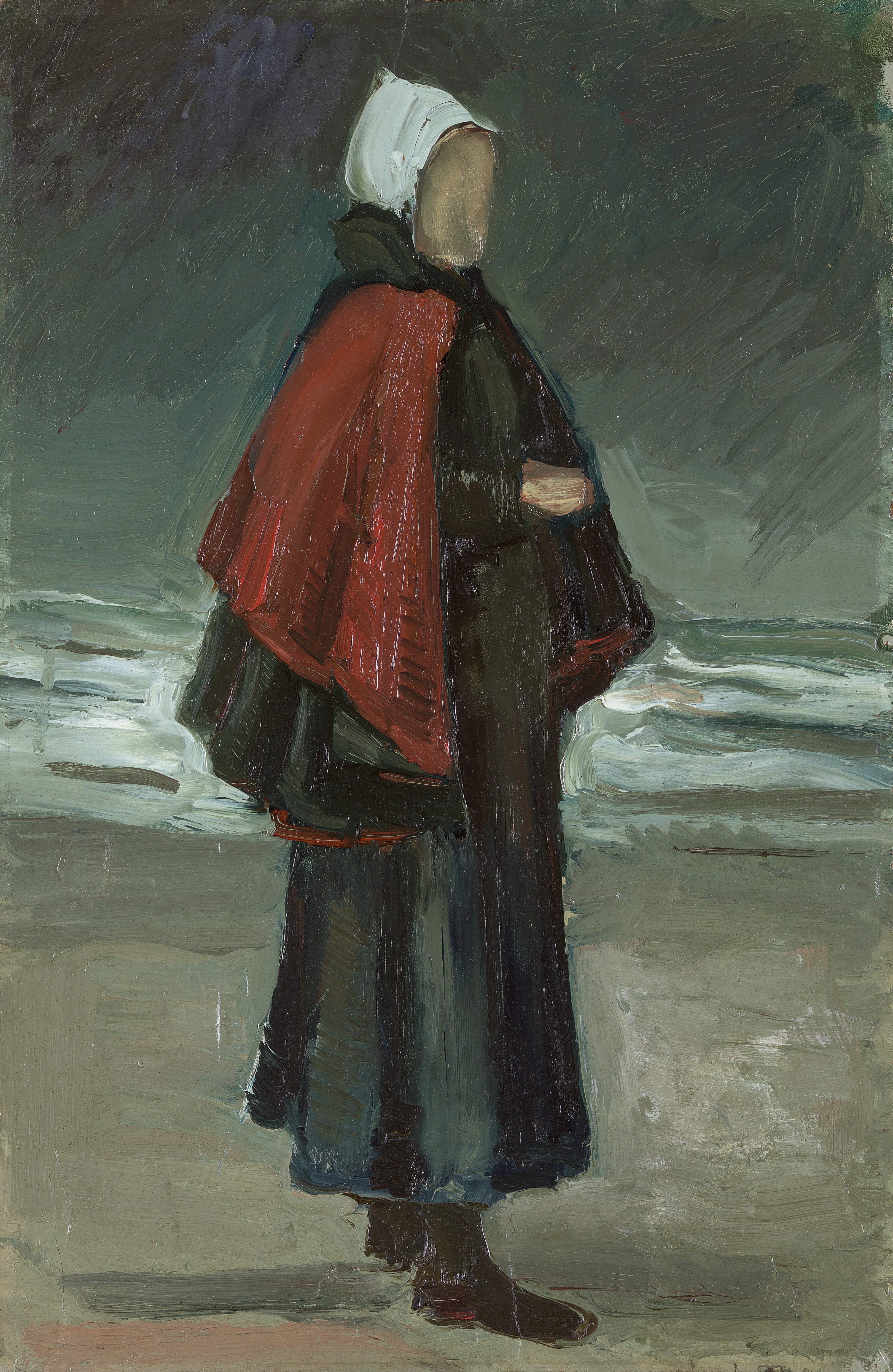 Fisherman's Wife on the Beach, 1882-08, by Vincent van Gogh