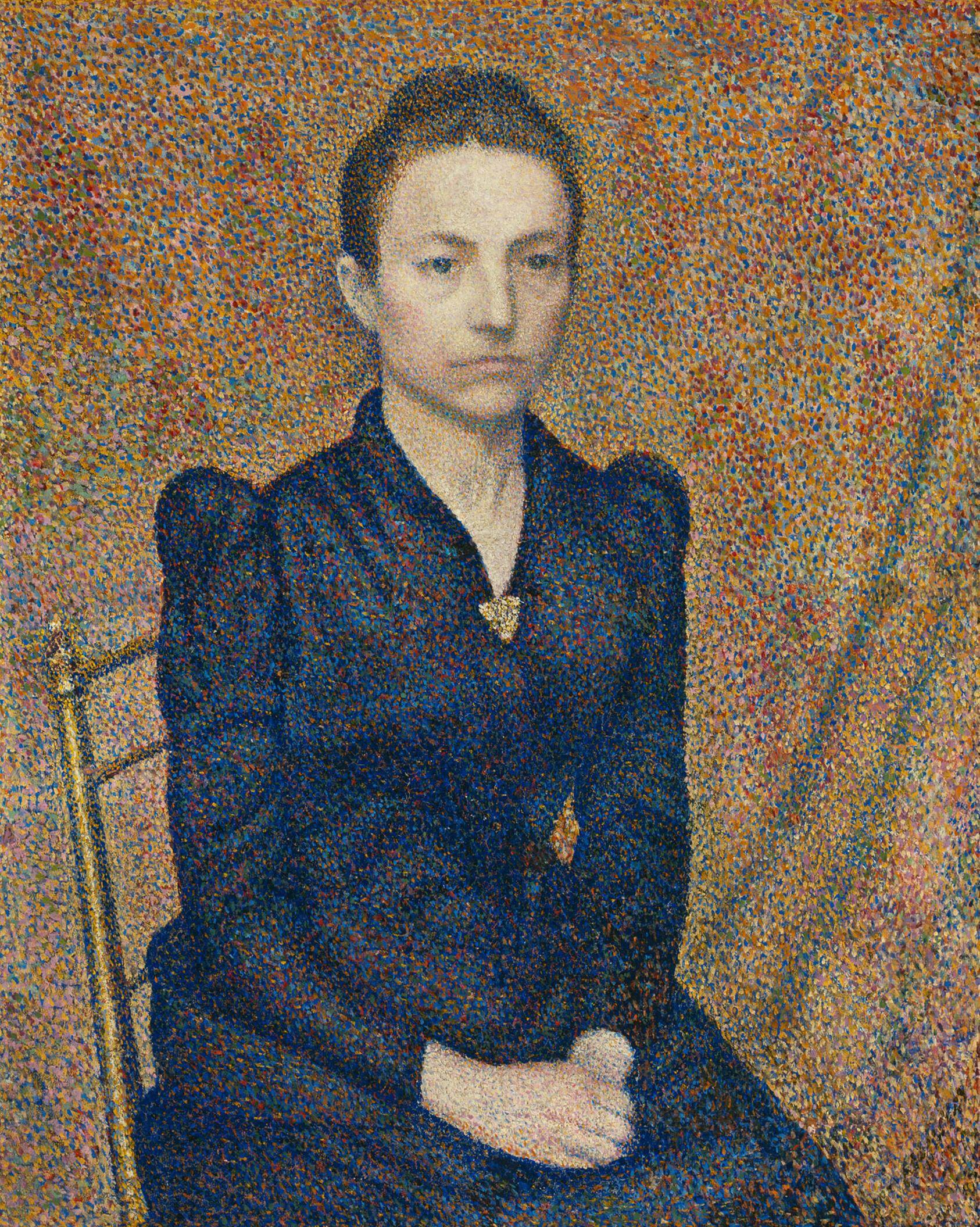 A work made of oil on canvas.