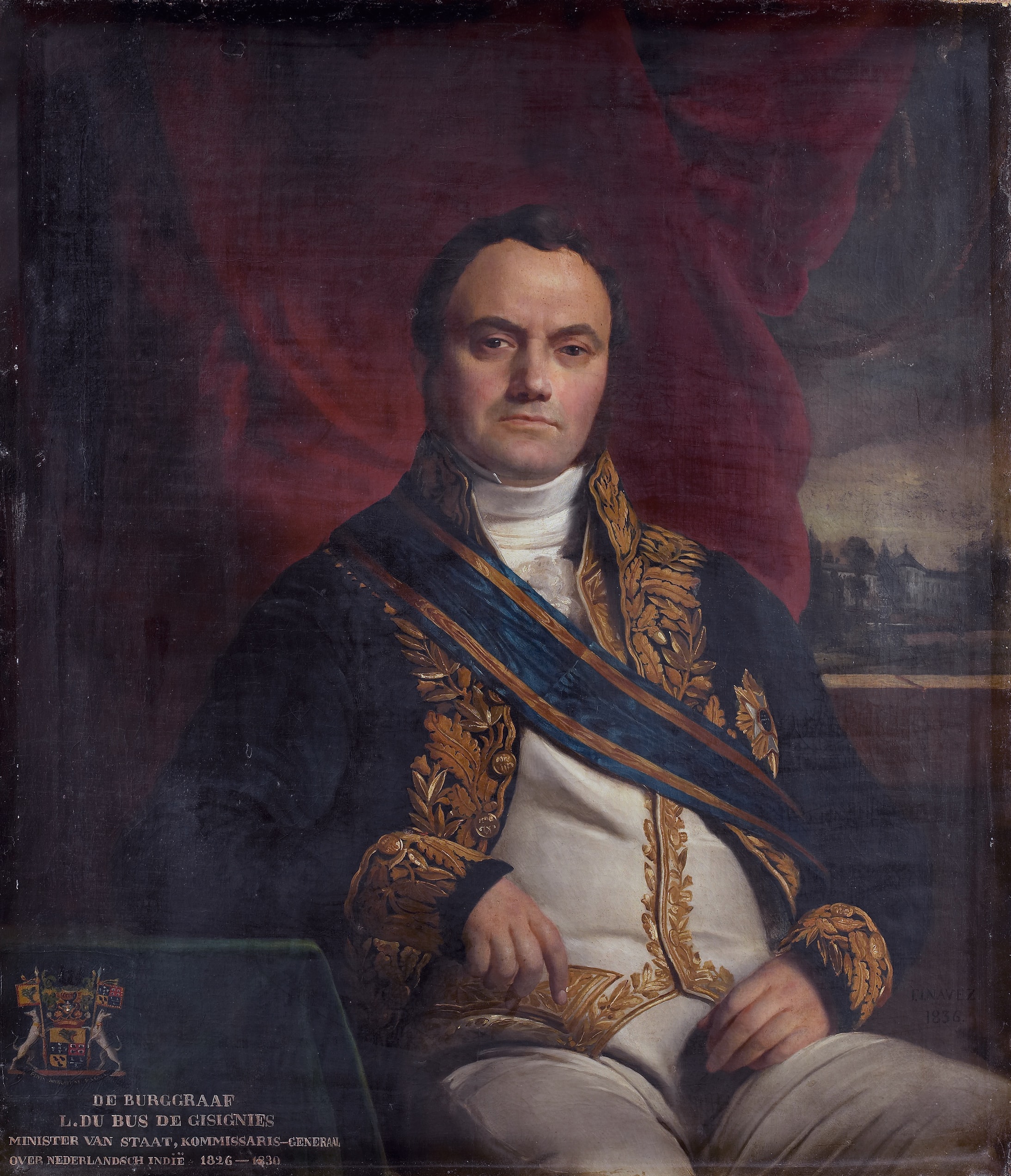 Léonard Pierre Joseph Burgrave du Bus de Gisignies (1780-1849). Commissaris-generaal (1826-30). by François-Joseph Navez