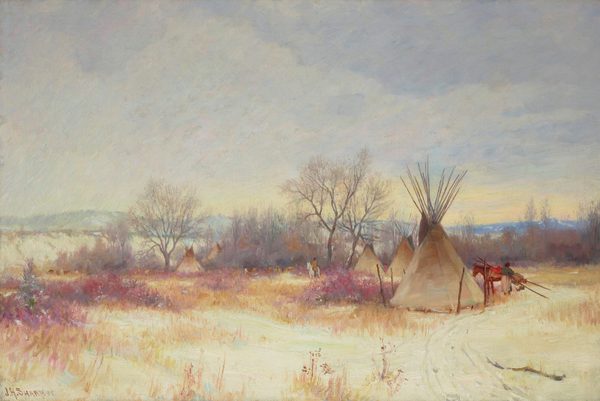 Indian Encampment by Joseph Henry Sharp