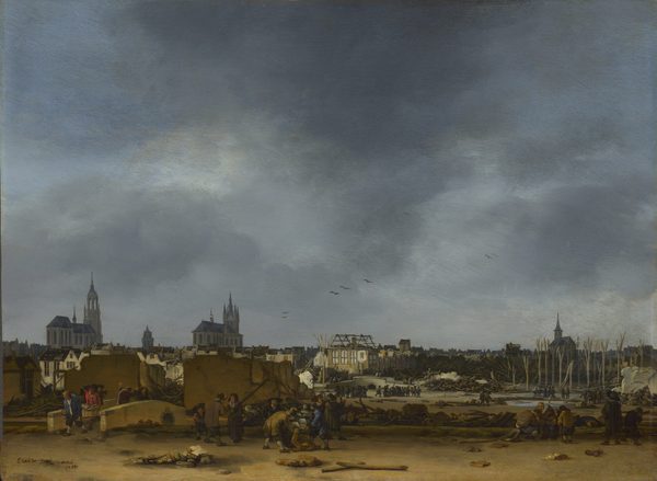 A View of Delft after the Explosion of 1654 by Egbert van der Poel