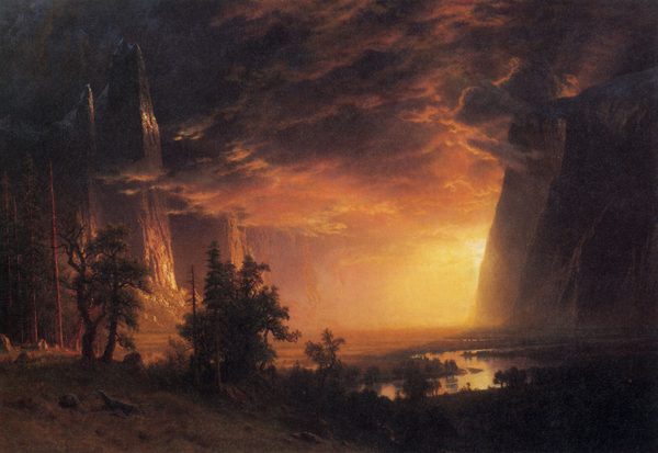 Sunset in the Yosemite Valley by Albert Bierstadt