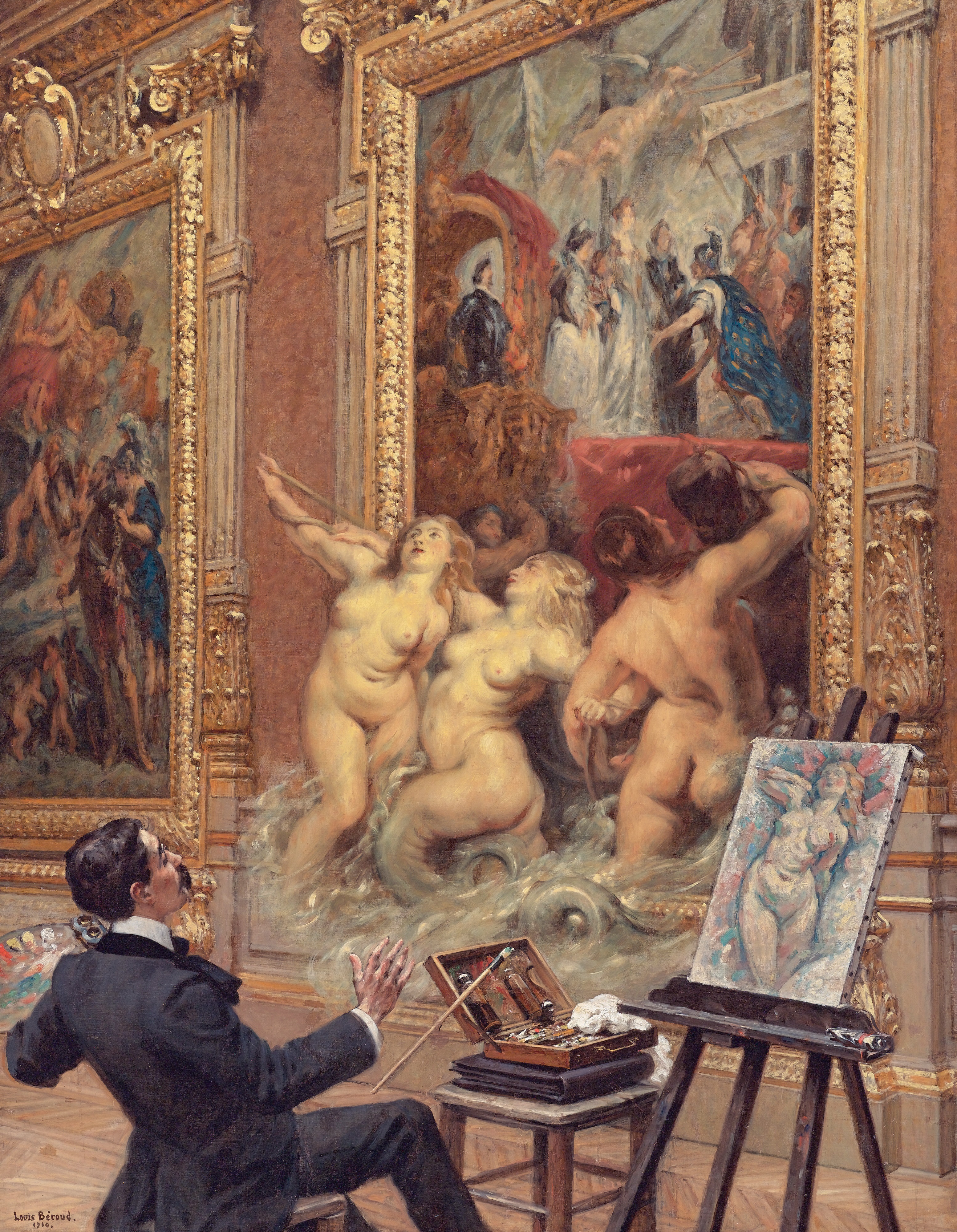 Les joies de l'inondation (dans la Galerie Médicis) by Louis Béroud