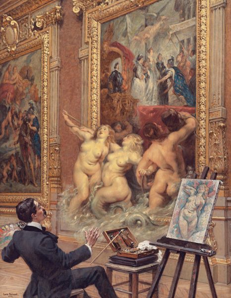 Les joies de l'inondation (dans la Galerie Médicis) by Louis Béroud