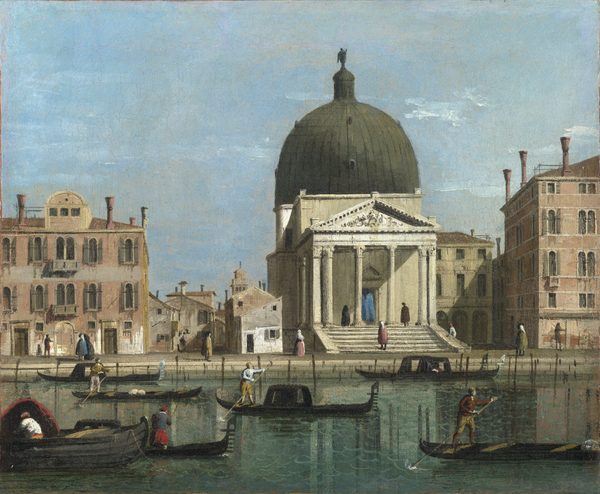 Venice: S. Simeone Piccolo by Canaletto