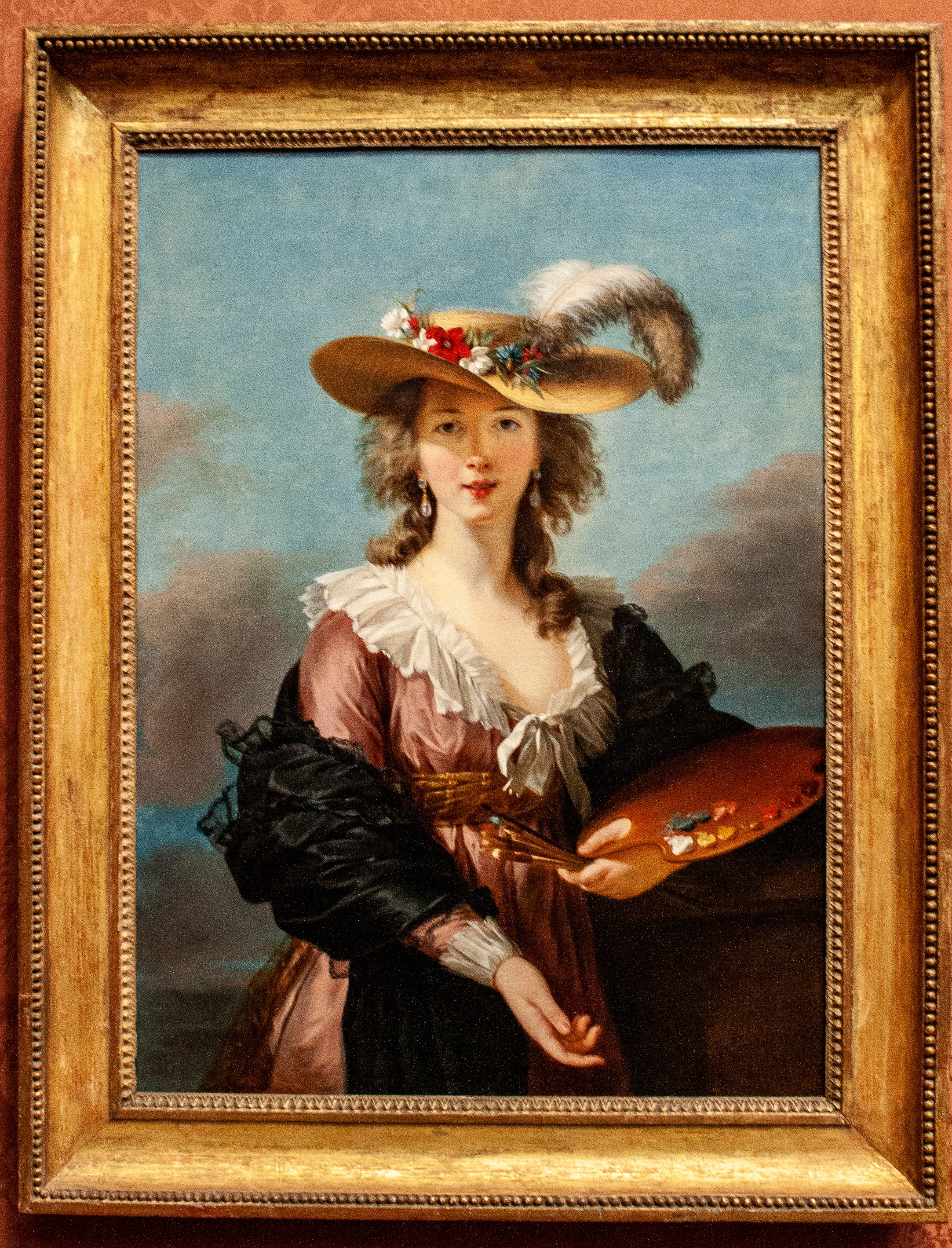 Self Portrait in a Straw Hat by Élisabeth Louise Vigée Le Brun