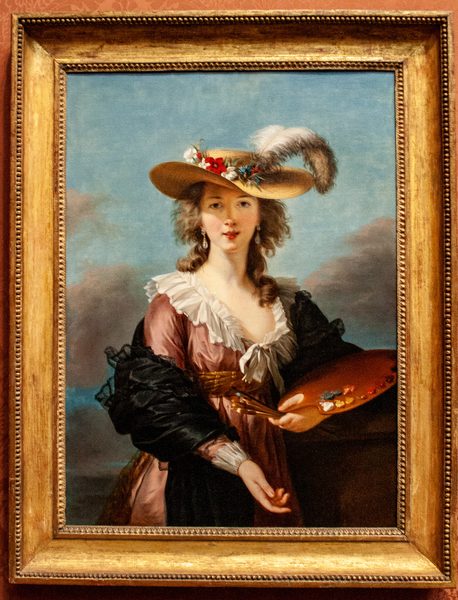 Self Portrait in a Straw Hat by Élisabeth Louise Vigée Le Brun
