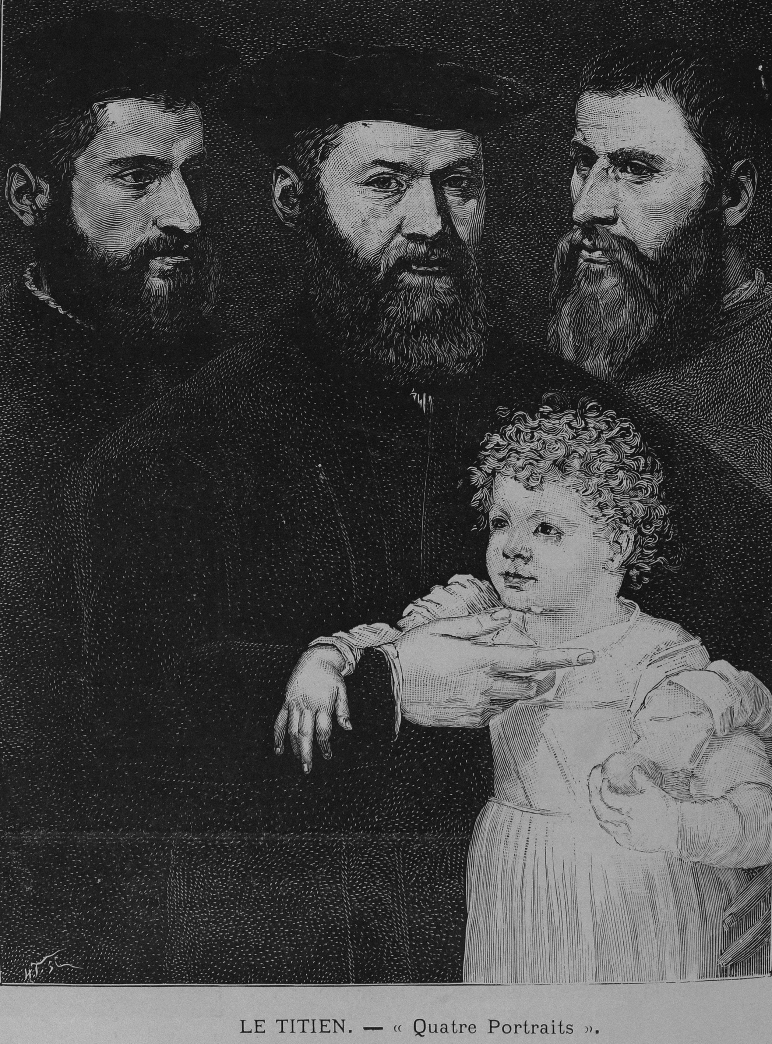 Quatre portraits Le Titien L'illustration 1892 by Unknown engraver Unknown engraver