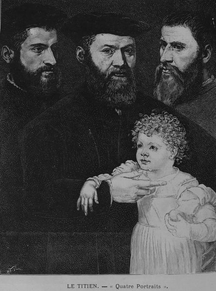 Quatre portraits Le Titien L'illustration 1892 by Unknown engraver Unknown engraver