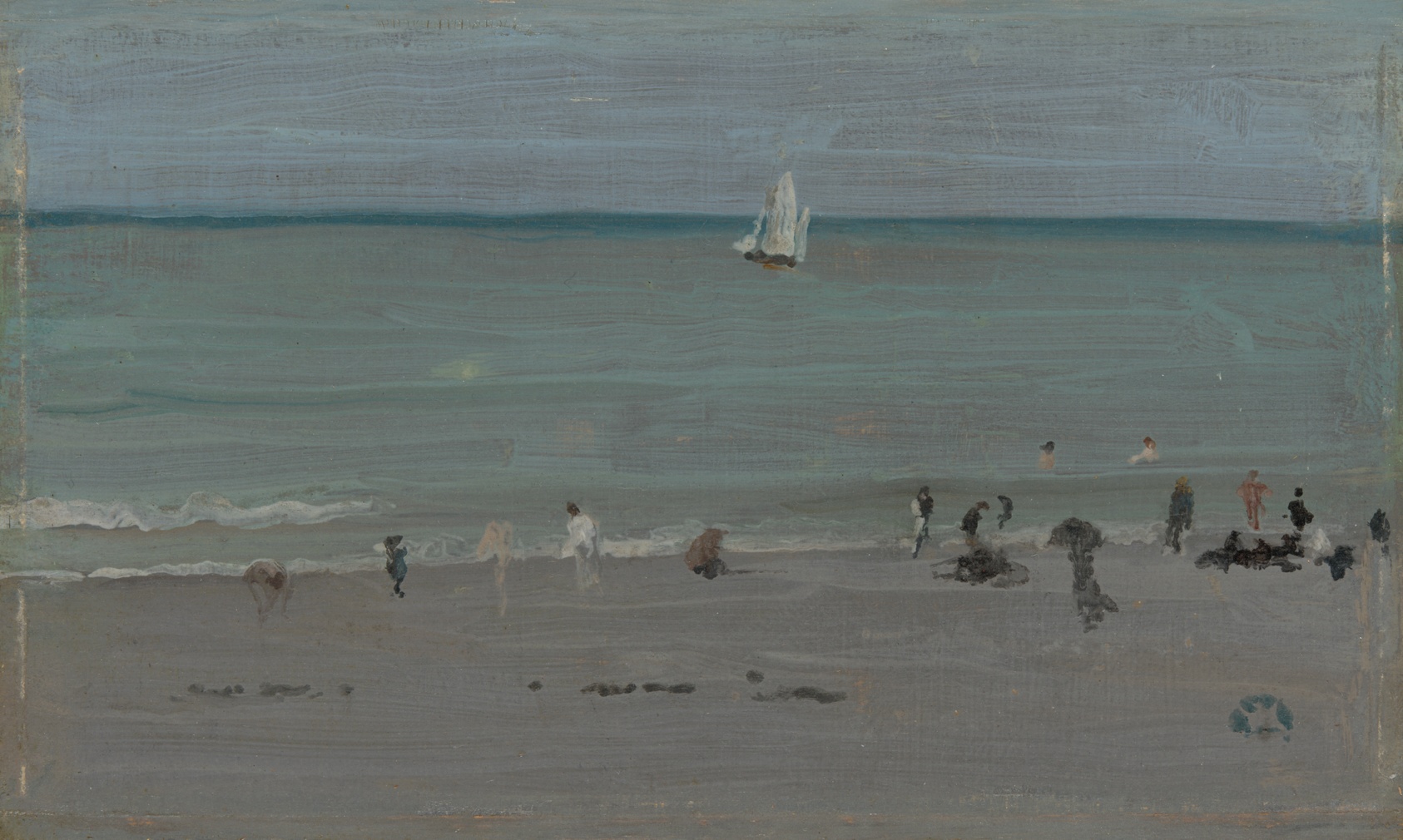 A work made of oil on panel.