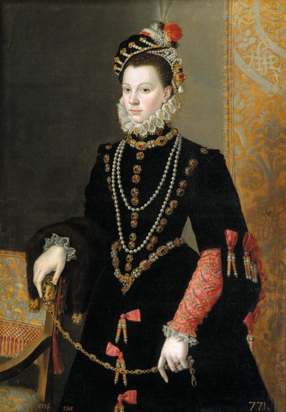 Queen Elisabeth of Valois, third wife of Philip II by Juan Pantoja de la Cruz