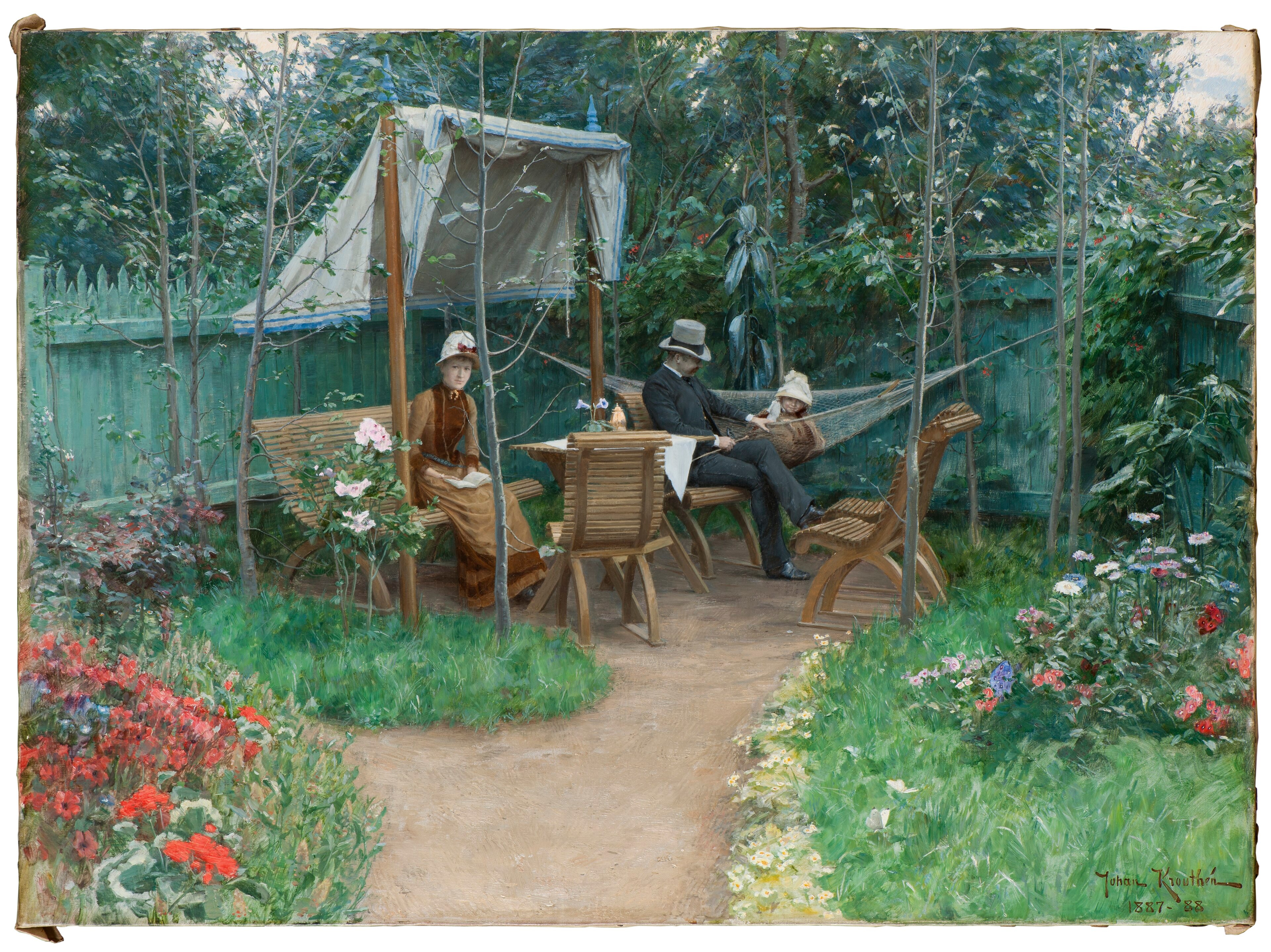 Trädgårdsinteriör från Linköping by Johan Krouthén