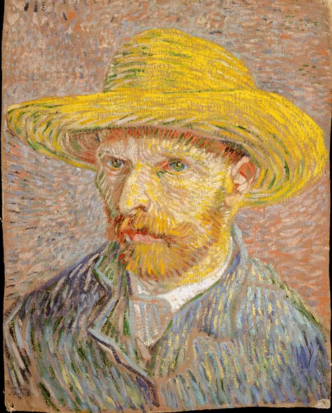 Self-Portrait with a Straw Hat (obverse: The Potato Peeler)