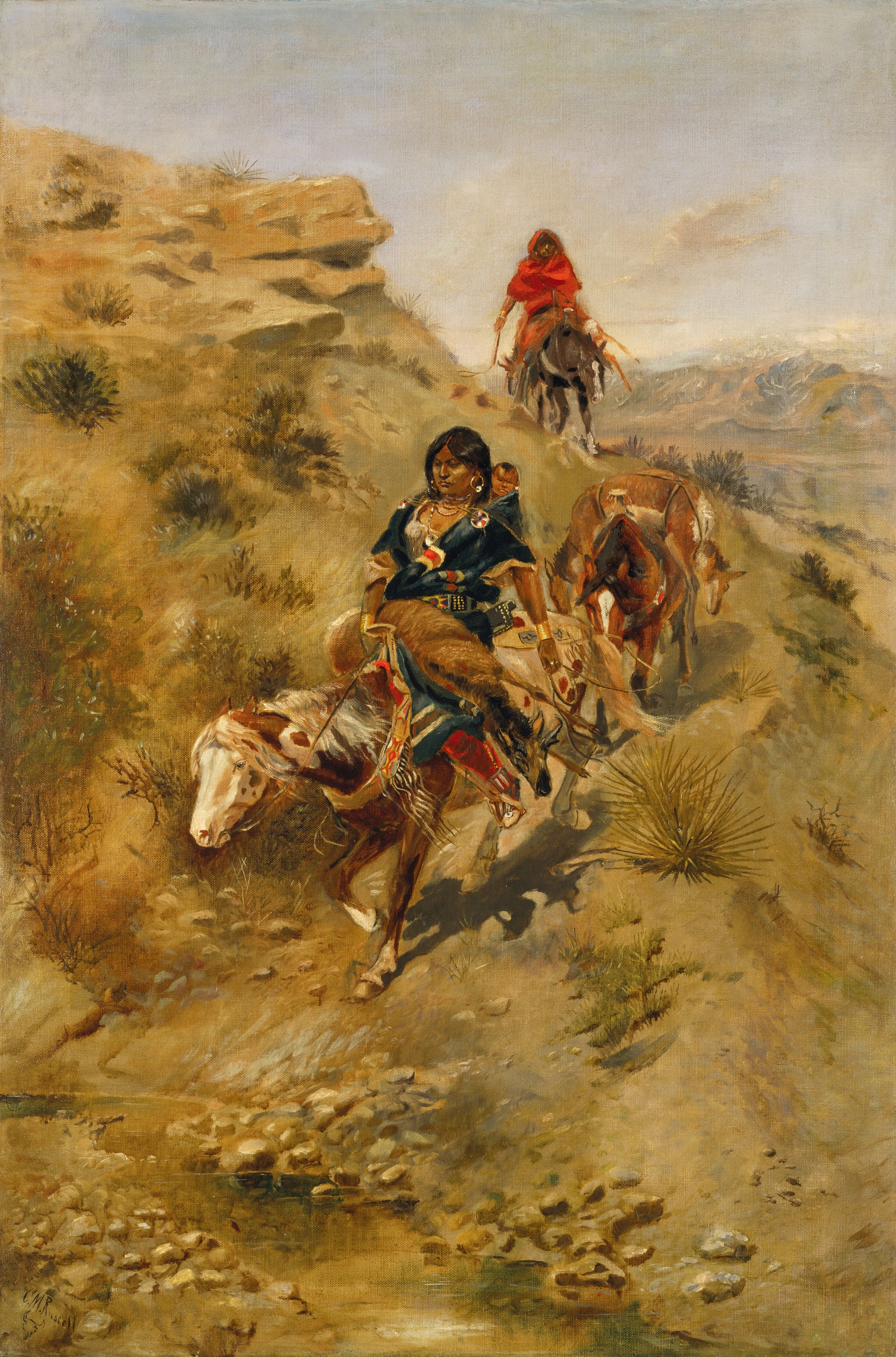 Bringing Home the Meat by Charles Marion Russell