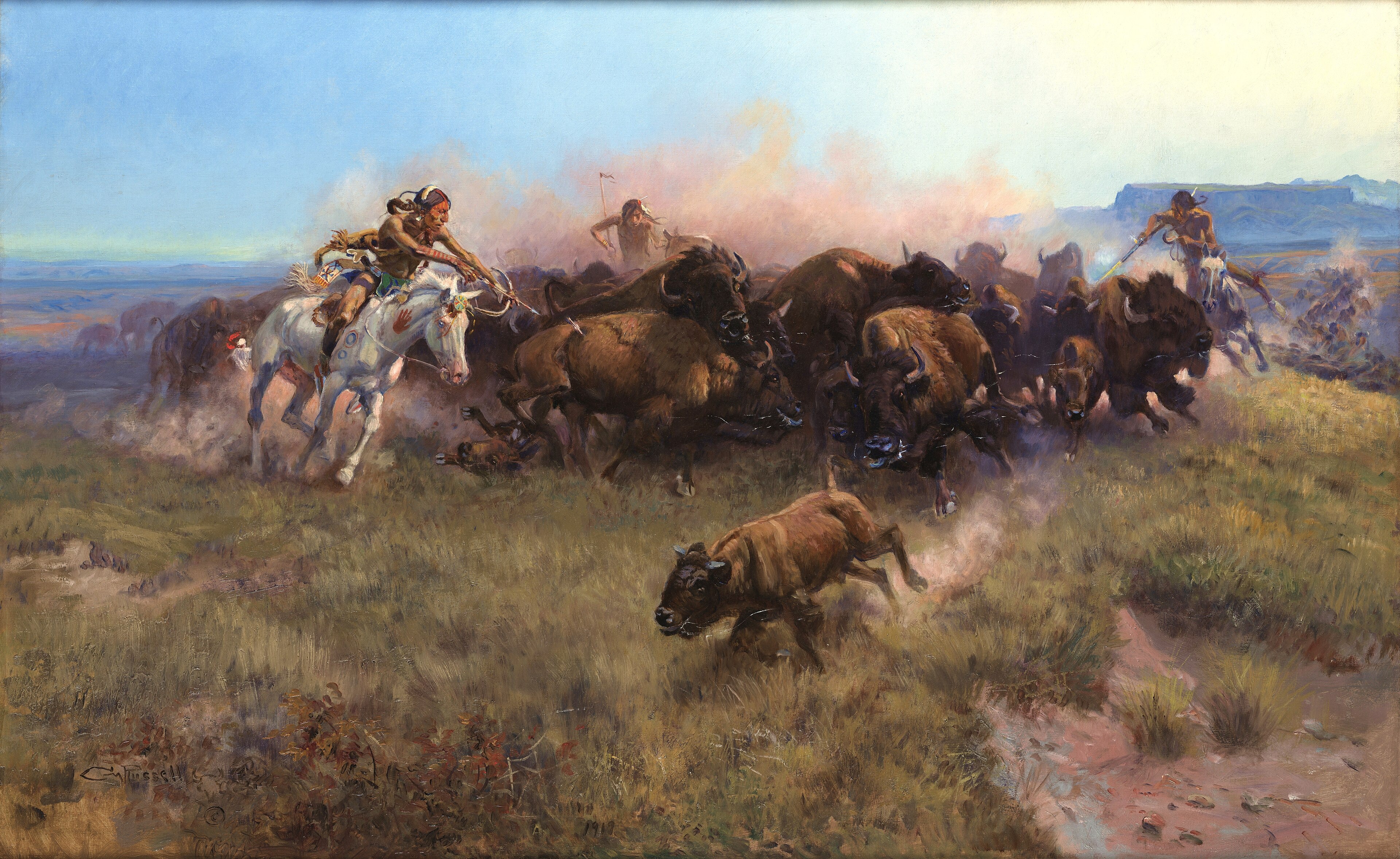 The Buffalo Hunt [No. 39] by Charles Marion Russell