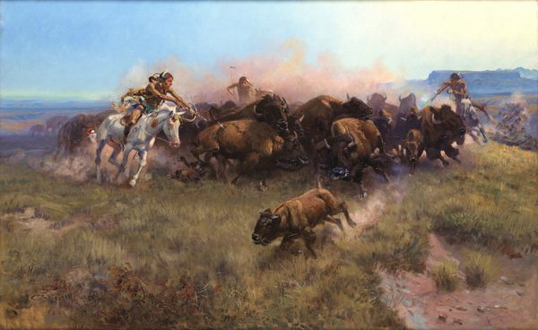 The Buffalo Hunt [No. 39] by Charles Marion Russell