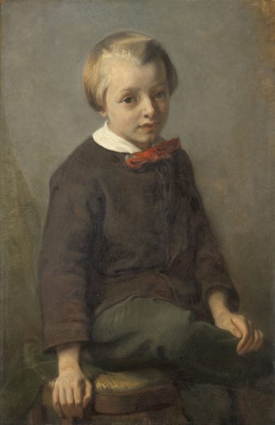 Portrait of a boy . by August Allebé