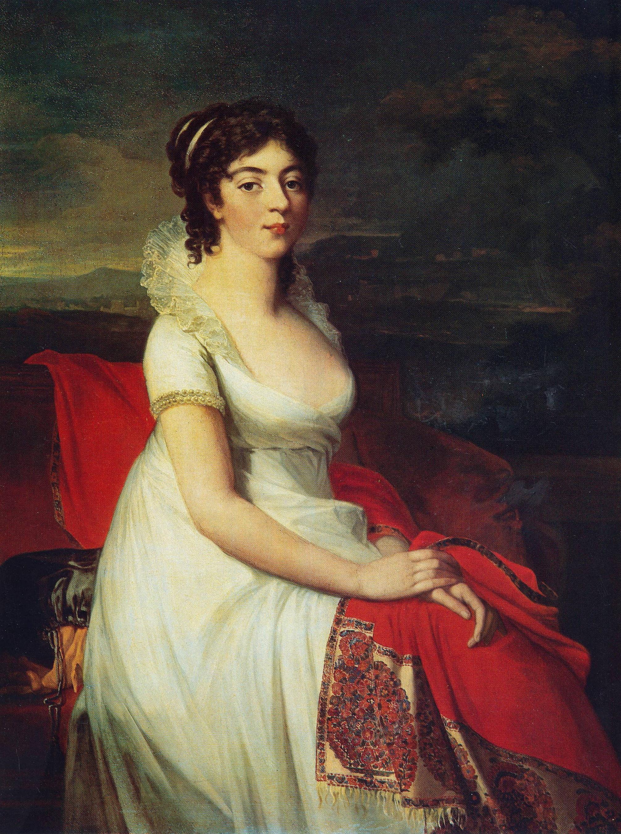 Portrait of Princess Yelizaveta Shakhovskaya by Jean-Laurent Mosnier