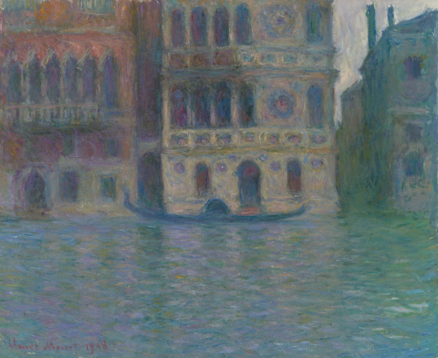 A work made of oil on canvas.