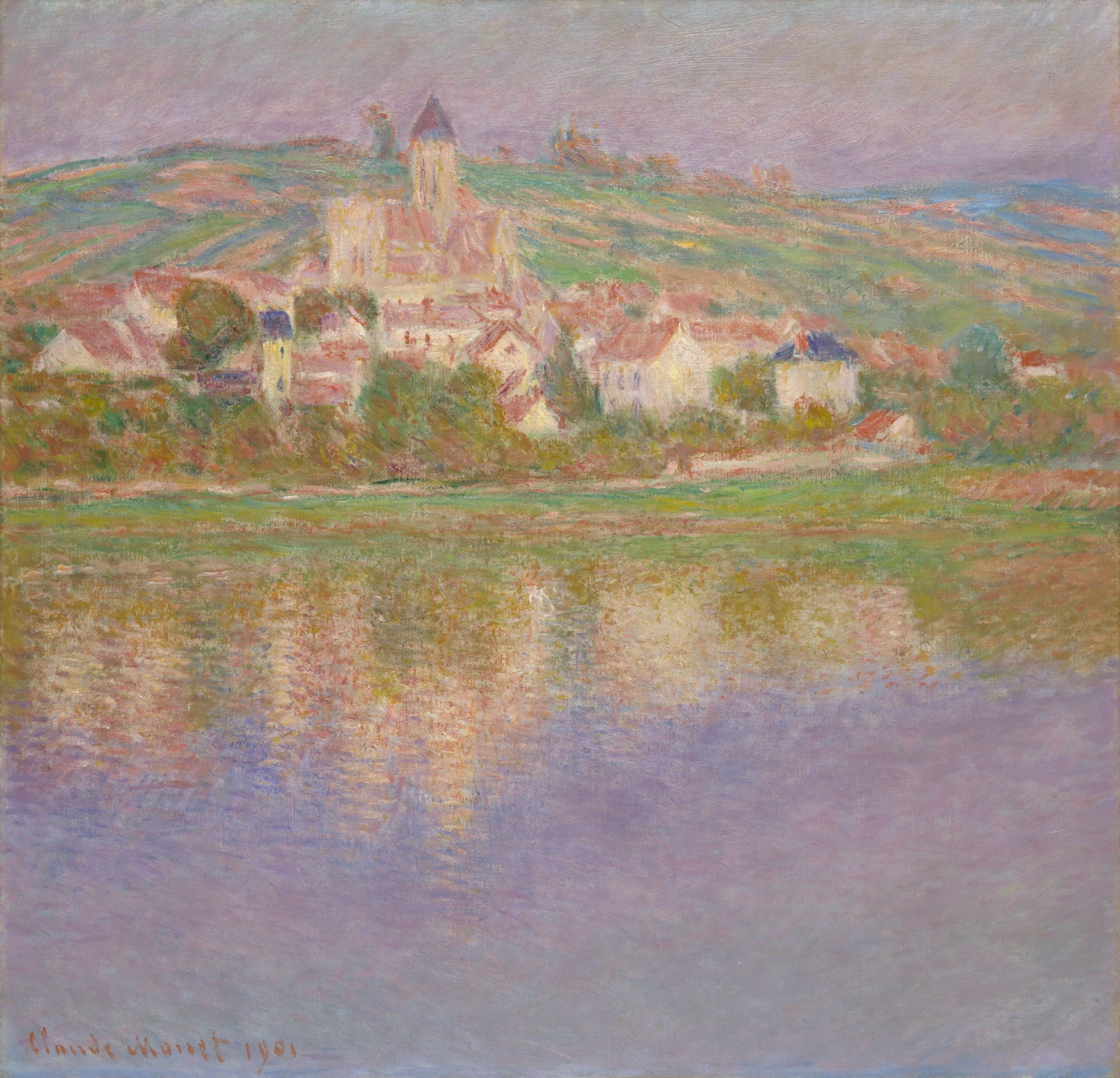 A work made of oil on canvas.