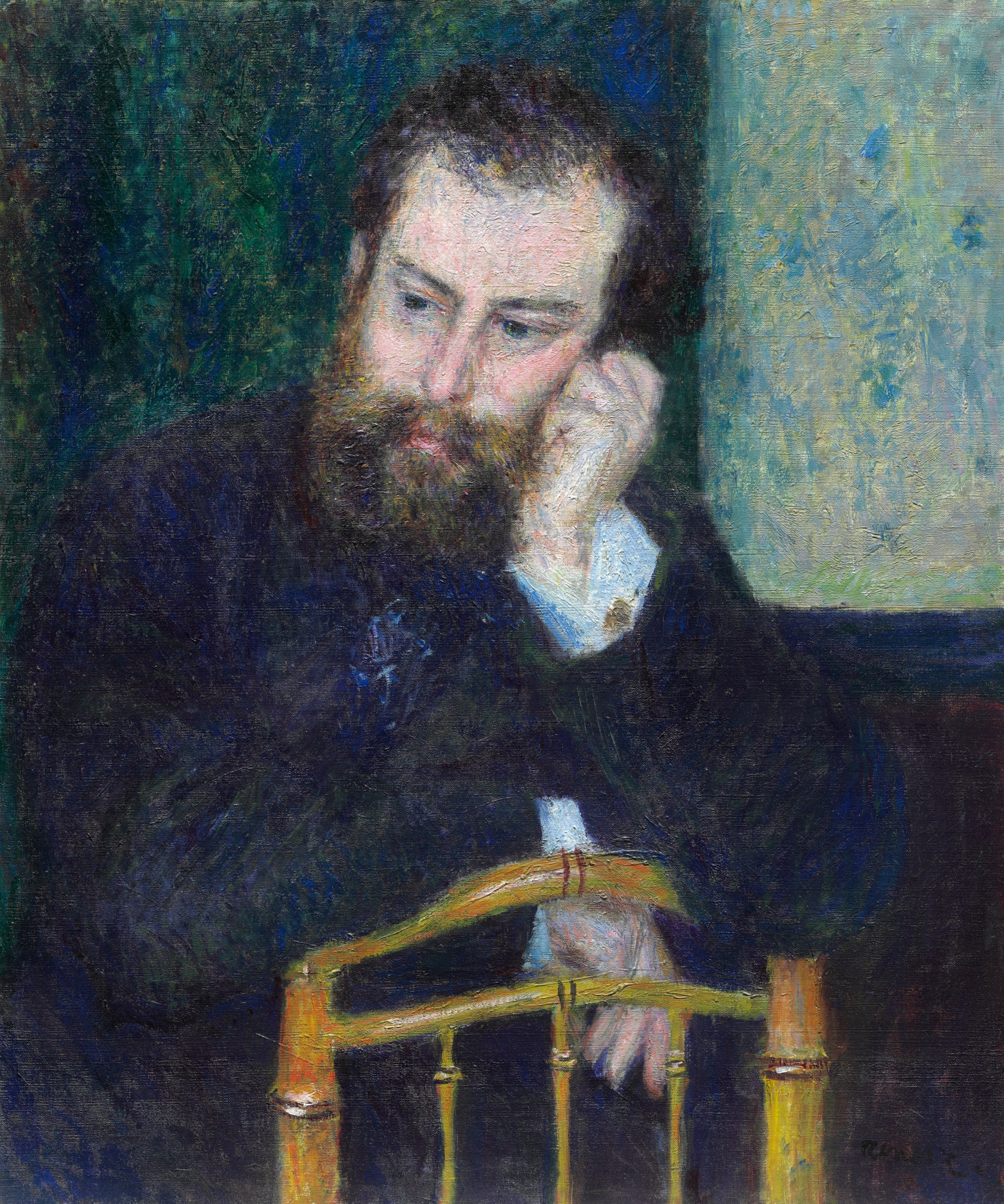 A work made of oil on canvas.