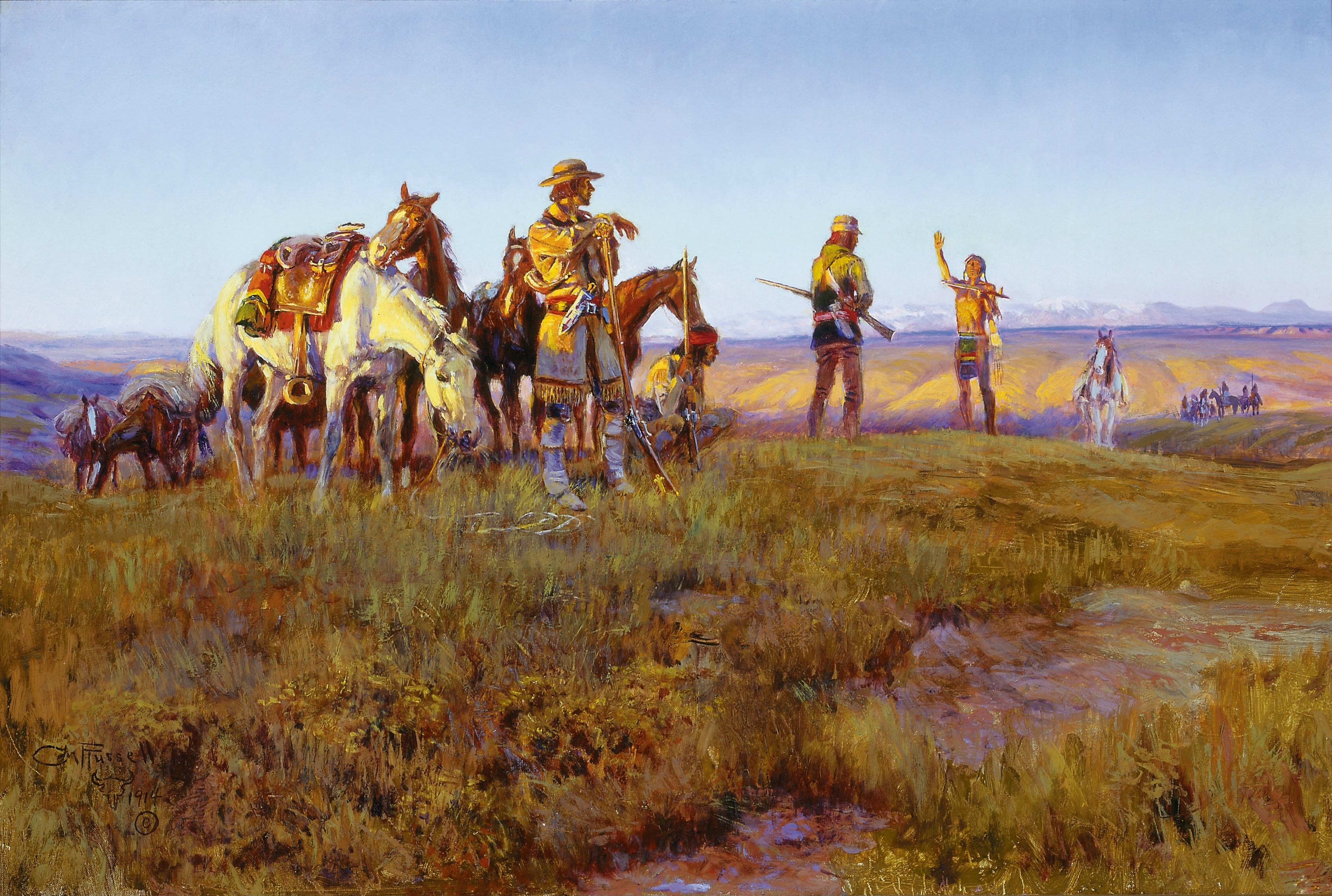 Wildman’s Truce – Pipe Of Peace by Charles Marion Russell