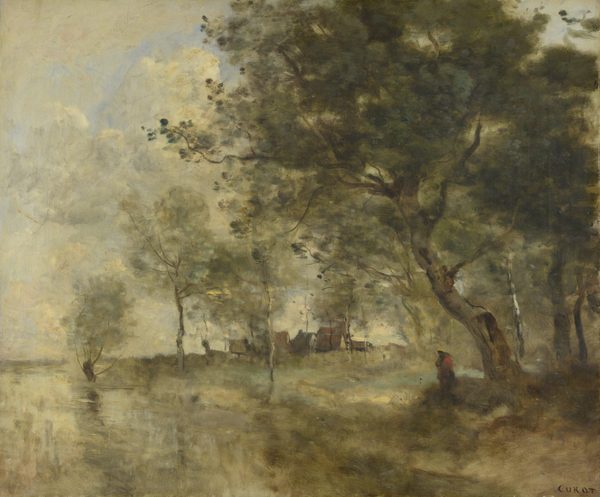 A Flood by Jean-Baptiste Camille Corot