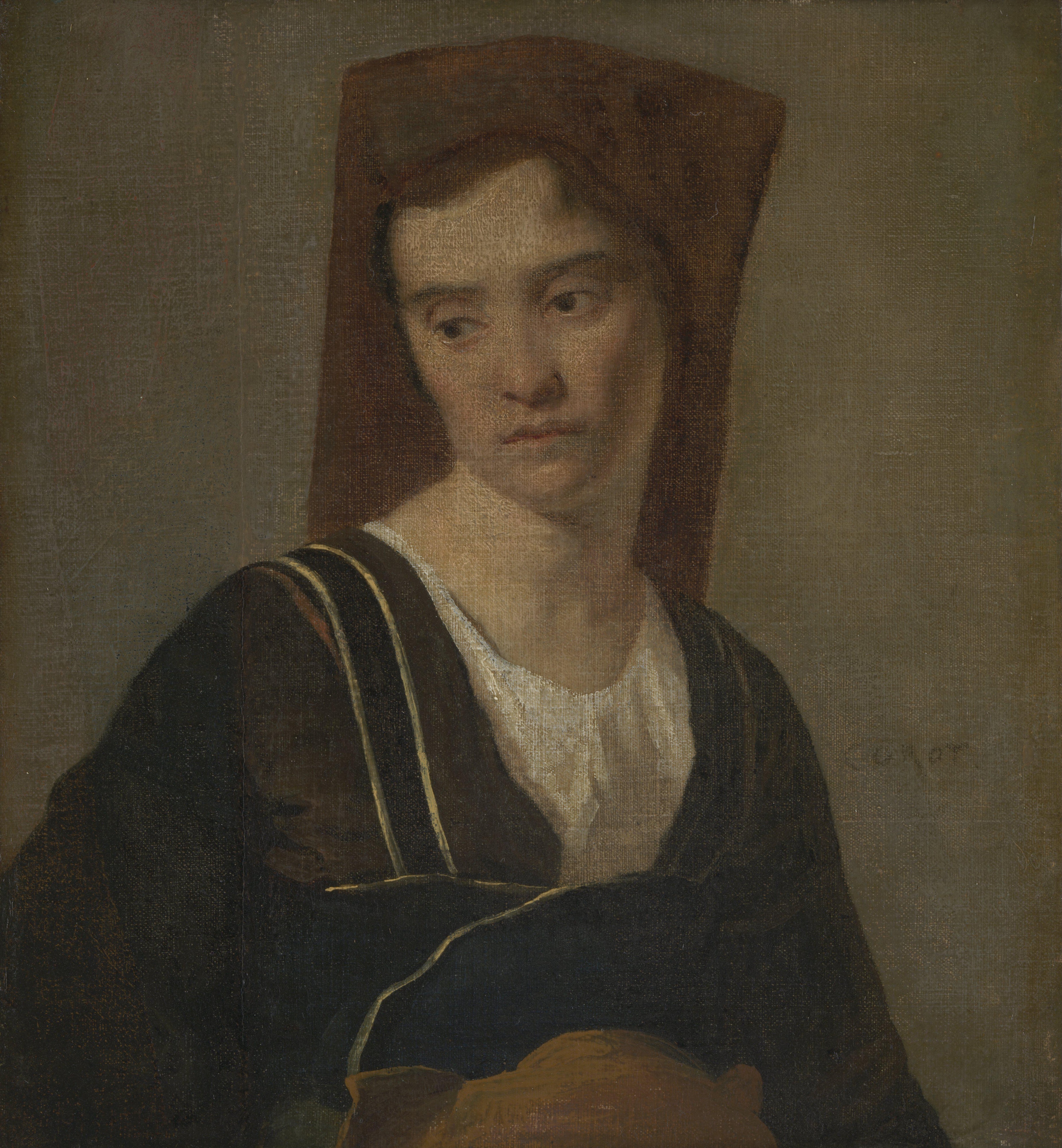 Corot - Imitator of - A Peasant Woman, NG3239 by Jean-Baptiste Camille Corot