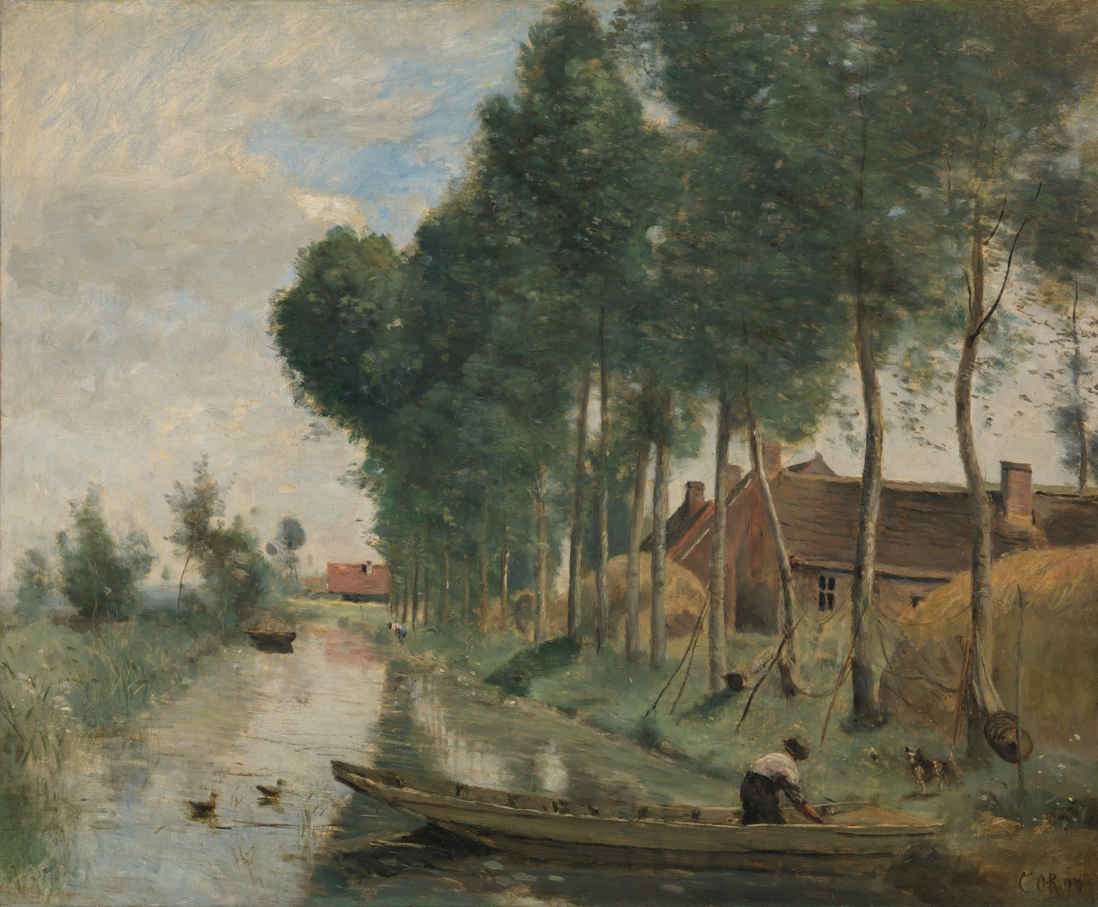 Landscape at Arleux-du-Nord by Jean-Baptiste Camille Corot