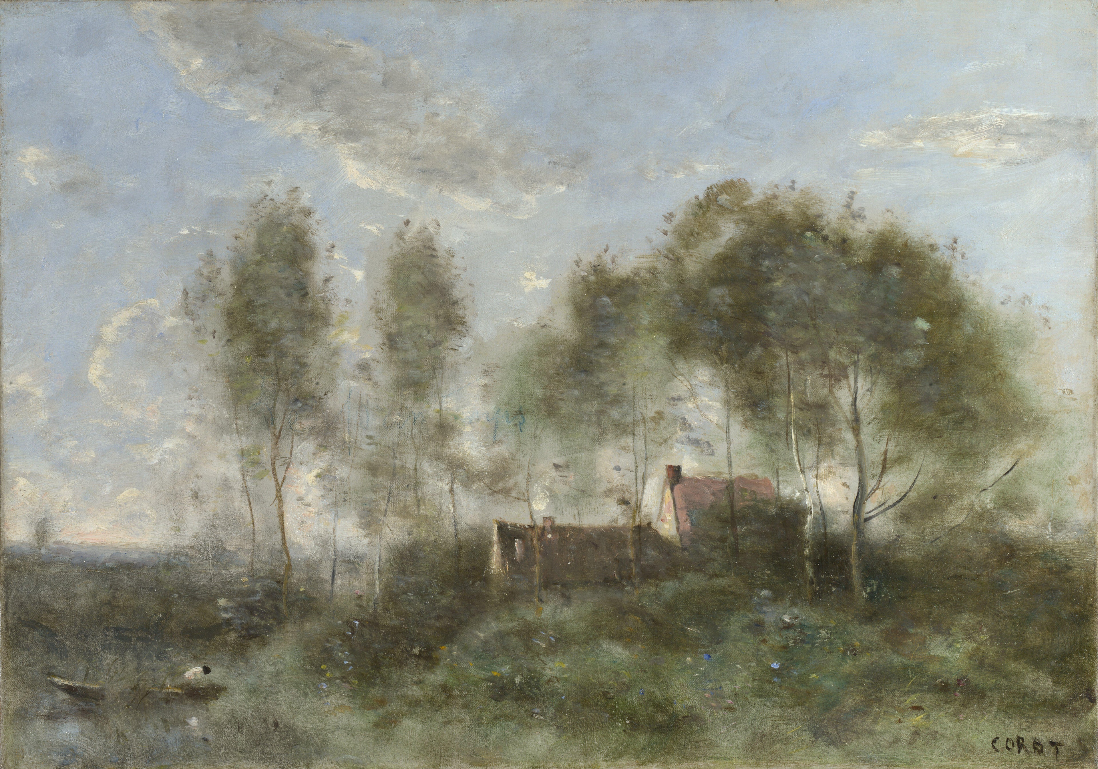 Corot - Souvenir of a Journey to Coubron, NG2631 by Jean-Baptiste Camille Corot