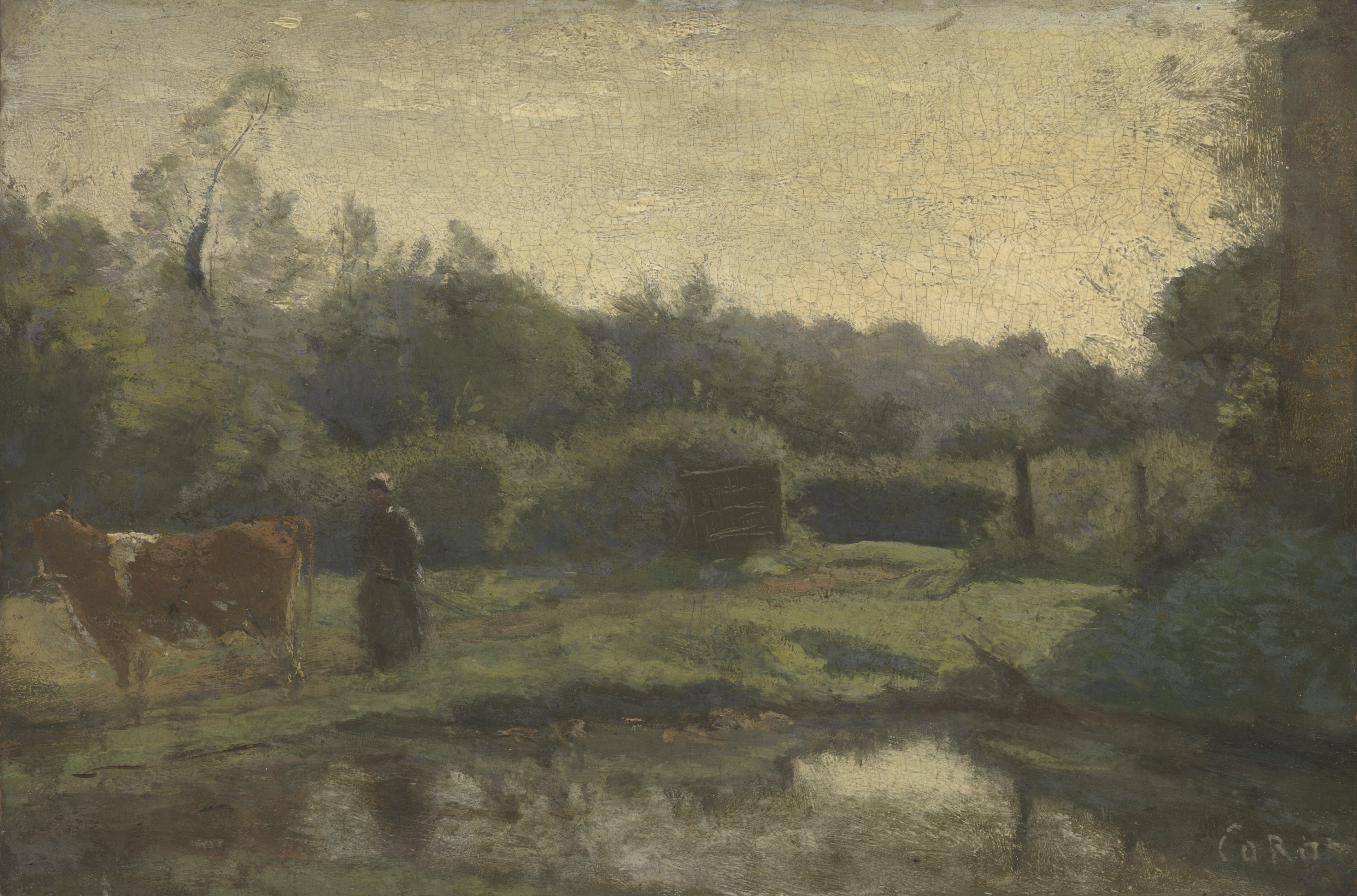Corot - Summer Morning, NG3238 by Jean-Baptiste Camille Corot
