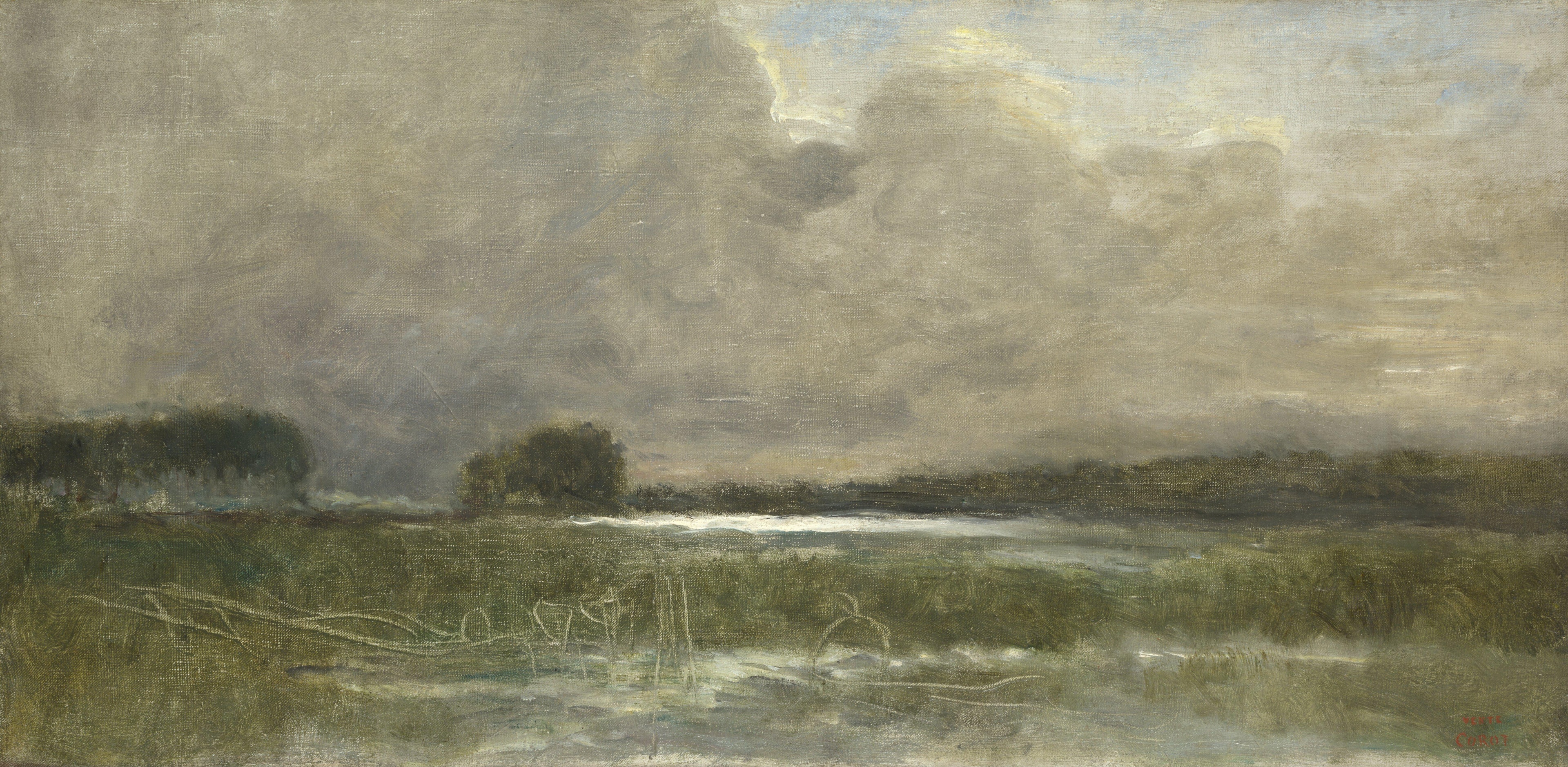 The Marsh at Arleux by Jean-Baptiste Camille Corot