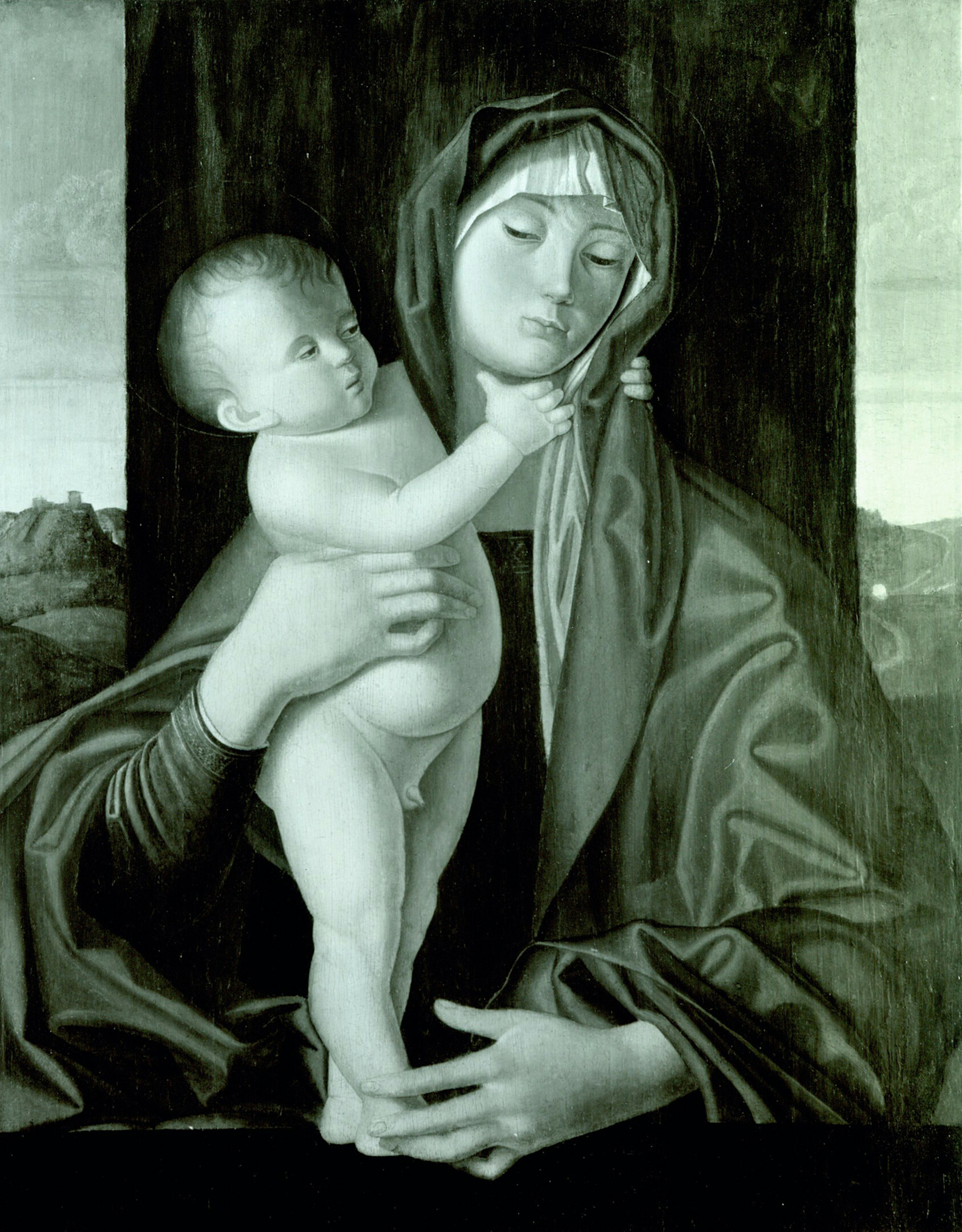 A work made of tempera or oil on panel.