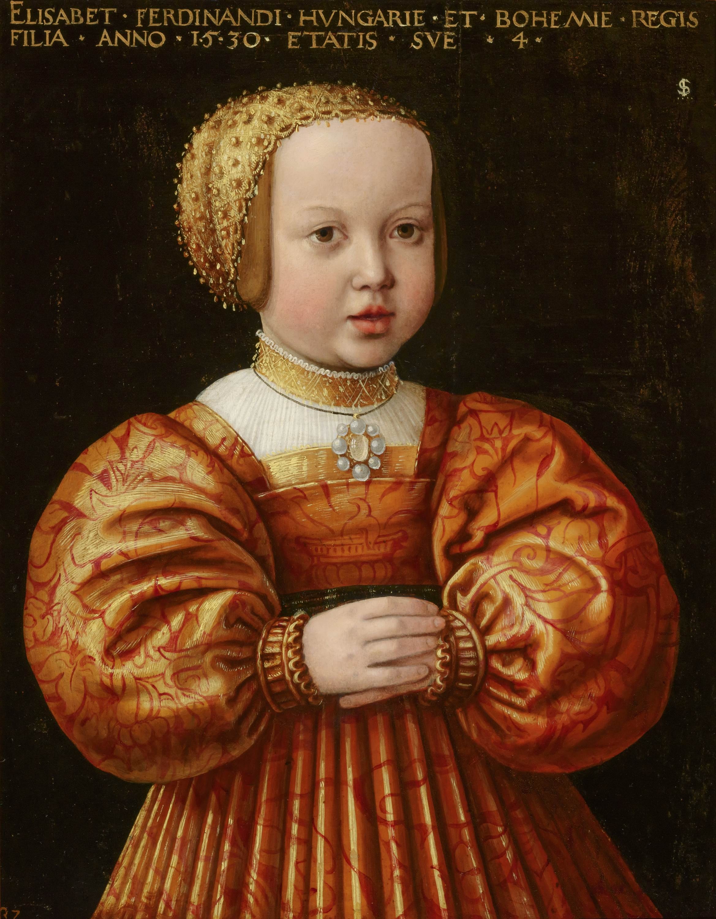 Portrait of Elisabeth of Austria (1526-1545), Aged Four by Jakob Seisenegger