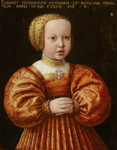 Portrait of Elisabeth of Austria (1526-1545), Aged Four by Jakob Seisenegger