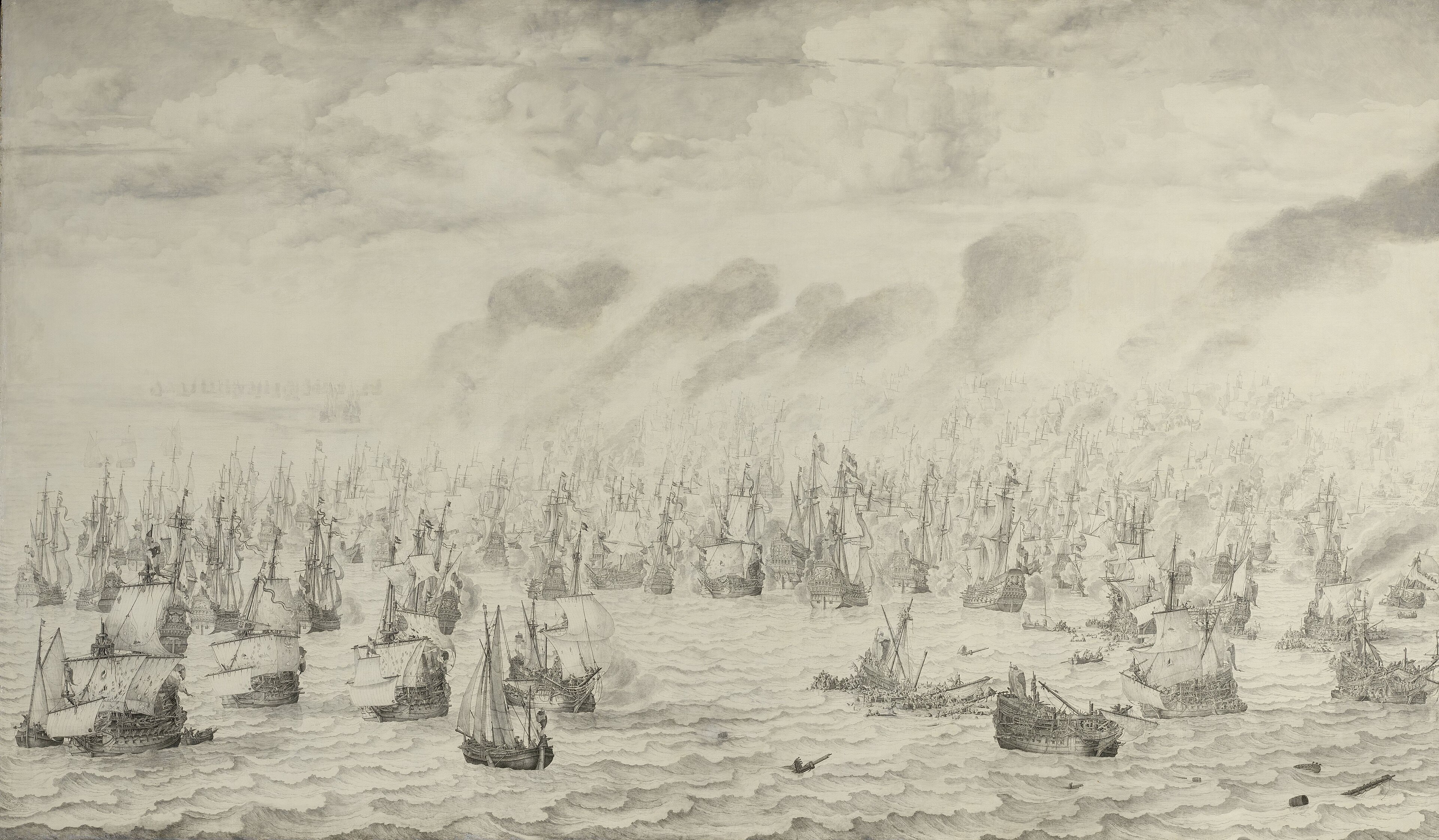 The Battle of Terheide by Willem van de Velde the Elder