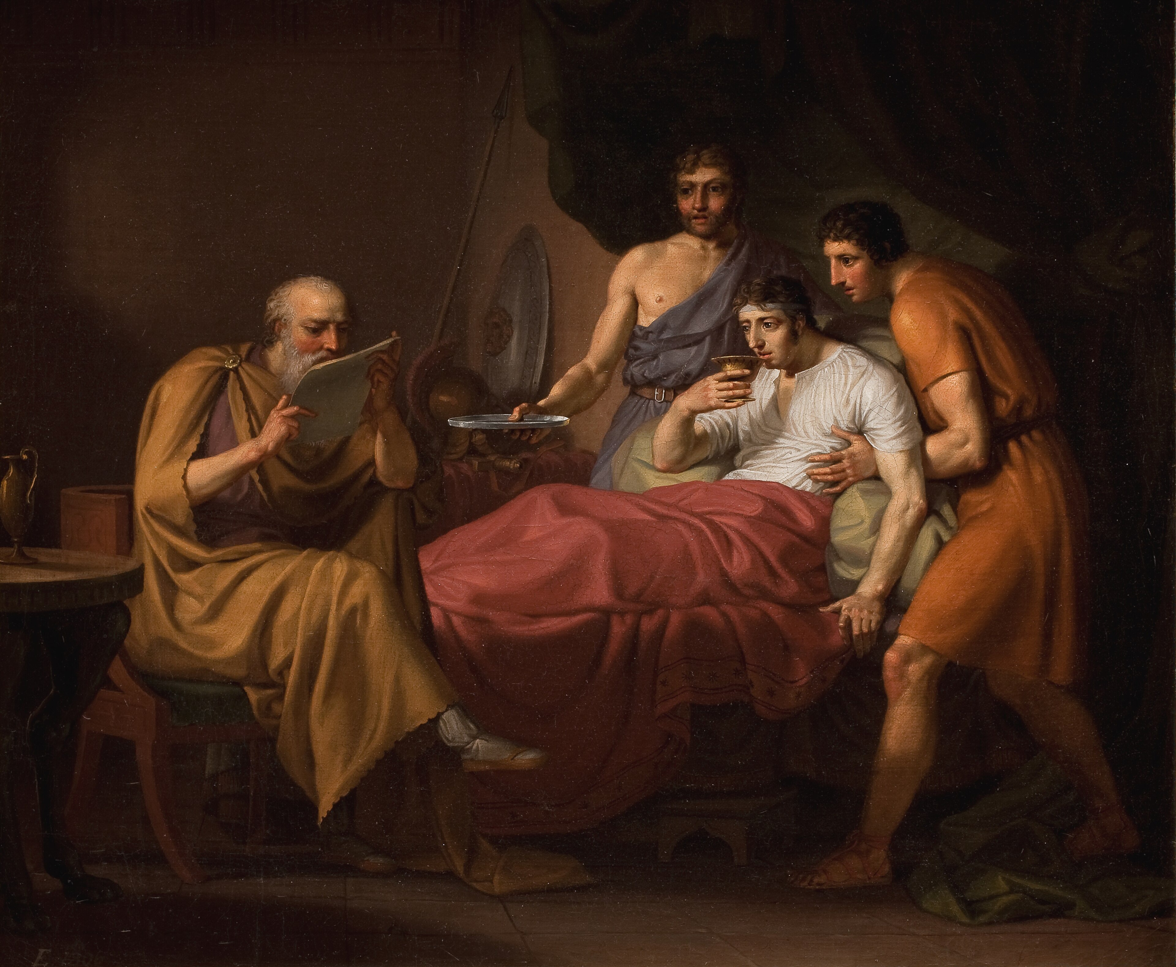 Alexander the Great in his sickbed by Christoffer Wilhelm Eckersberg