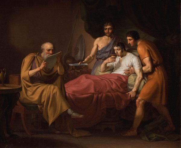 Alexander the Great in his sickbed by Christoffer Wilhelm Eckersberg