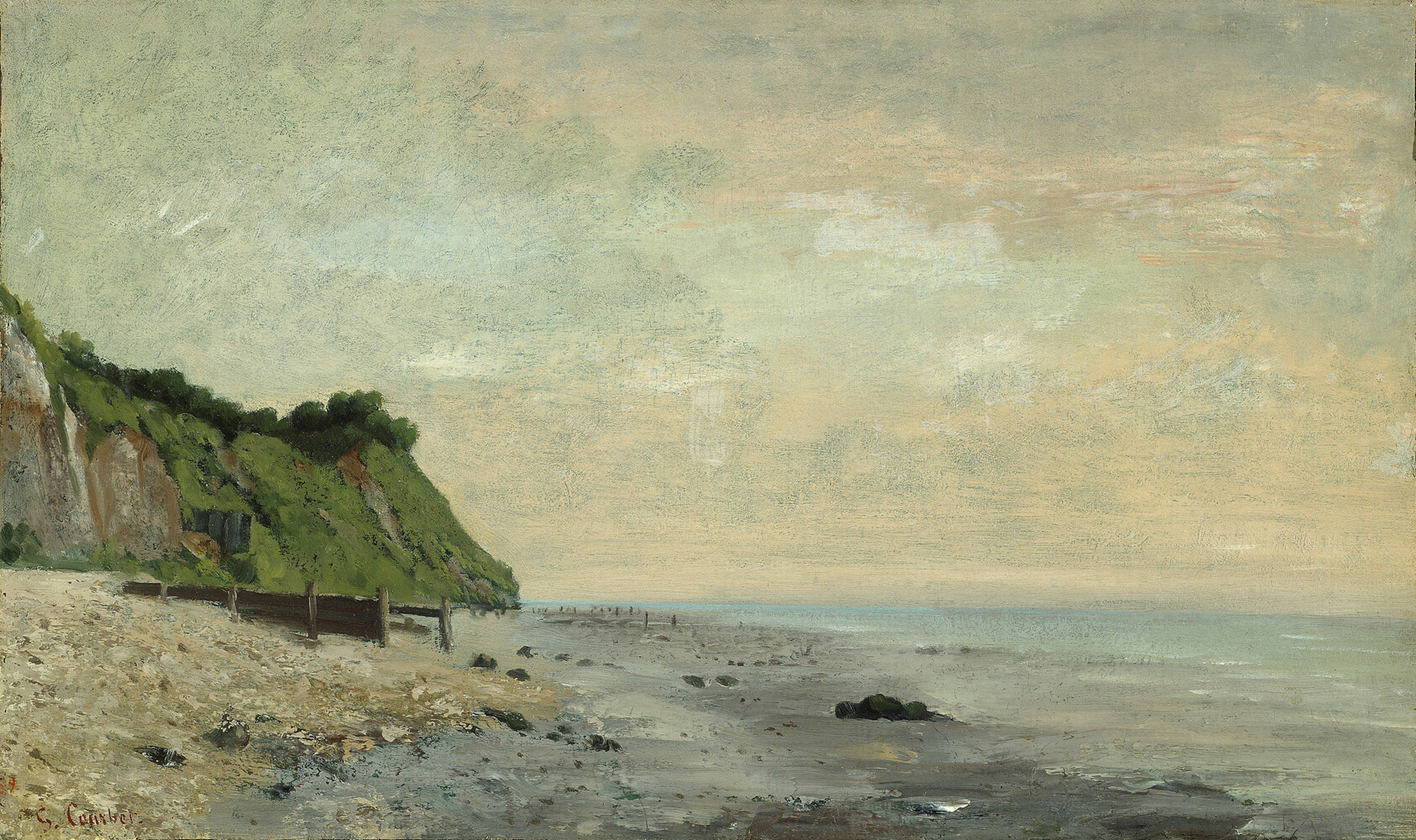 A work made of oil on canvas.