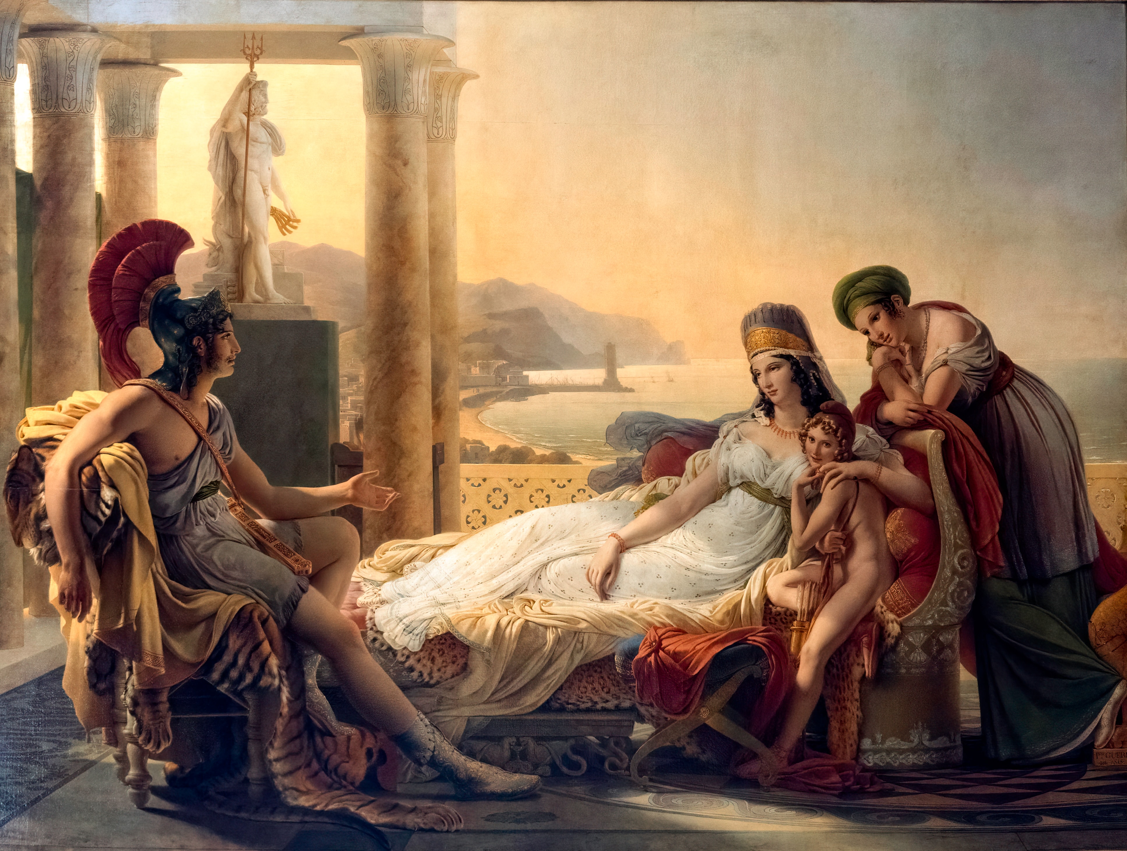 Énée racontant à Didon les malheurs de la ville de Troie. by Pierre-Narcisse Guérin