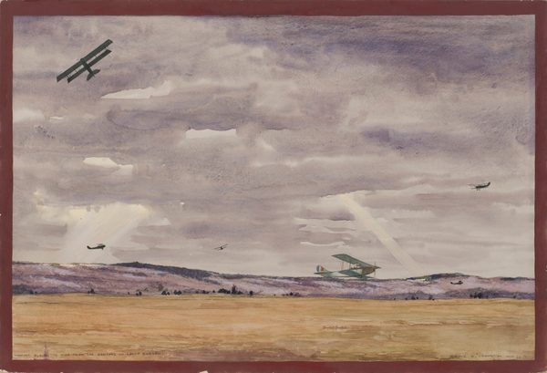 ACROSS THE HILLS FROM HANGARS by Frank Johnston